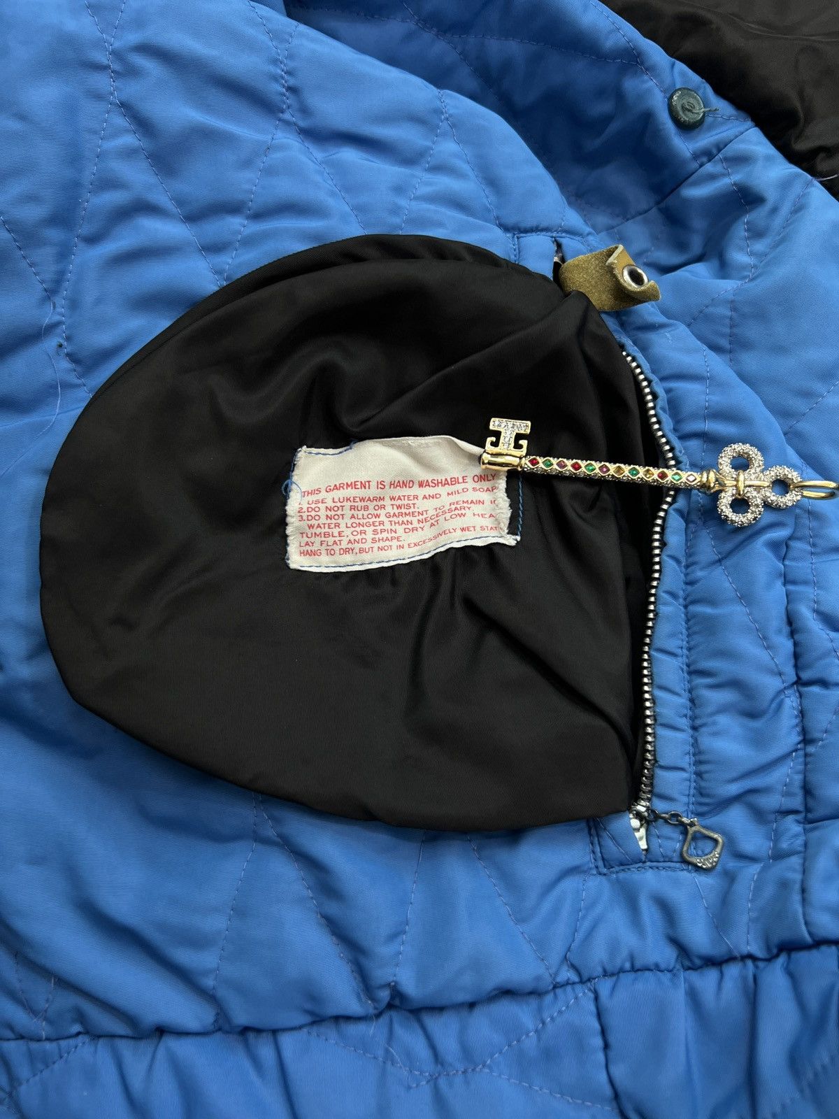 Vintage 1980s Reversible Quilted Ski Jacket Hoodie Liner Size US M / EU 48-50 / 2 - 18 Thumbnail