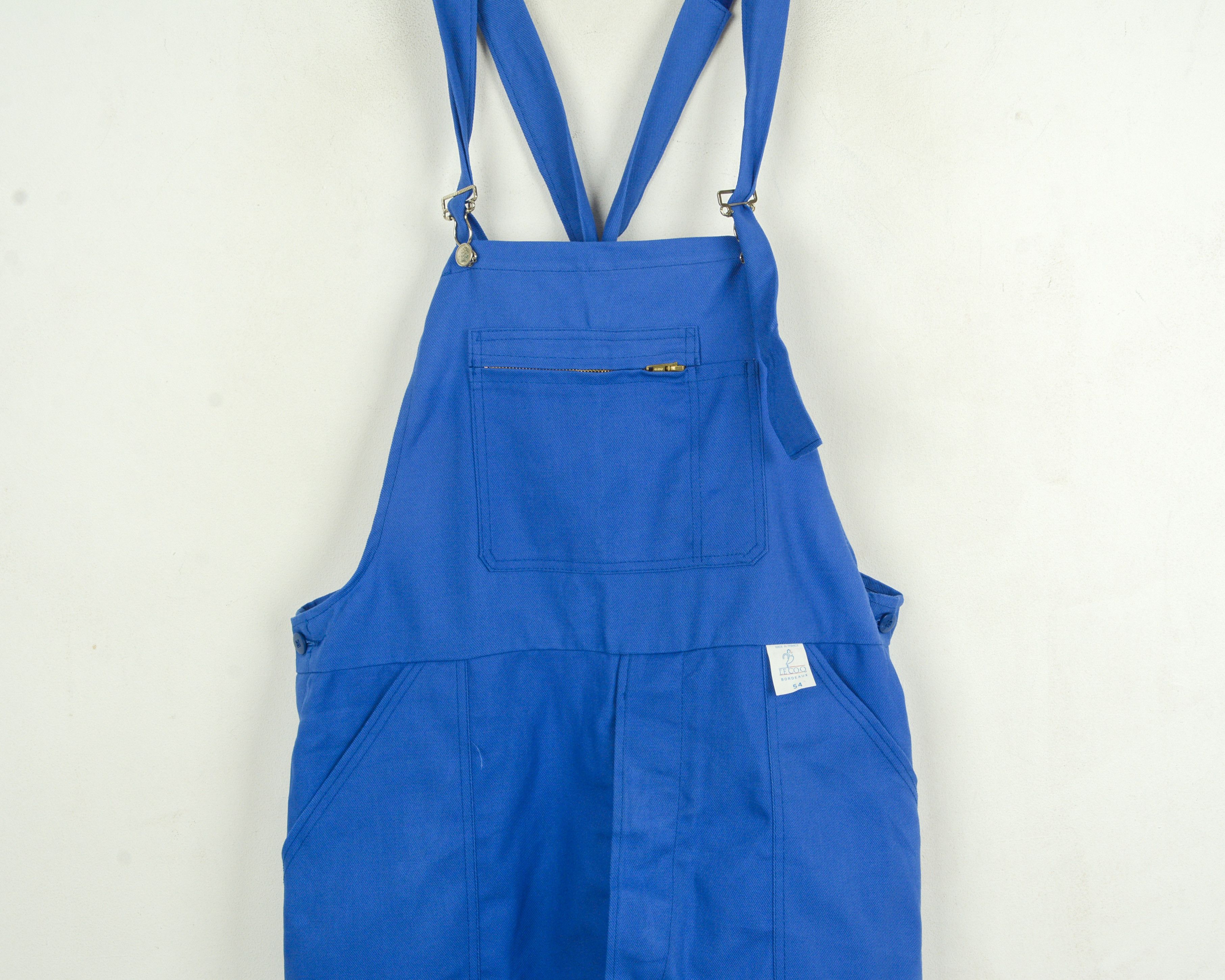 Vintage Le Coq Bordeaux Men XL Dungarees Bibs EU 54 Jumpsuit Overall Size US 38 / EU 54 - 2 Thumbnail