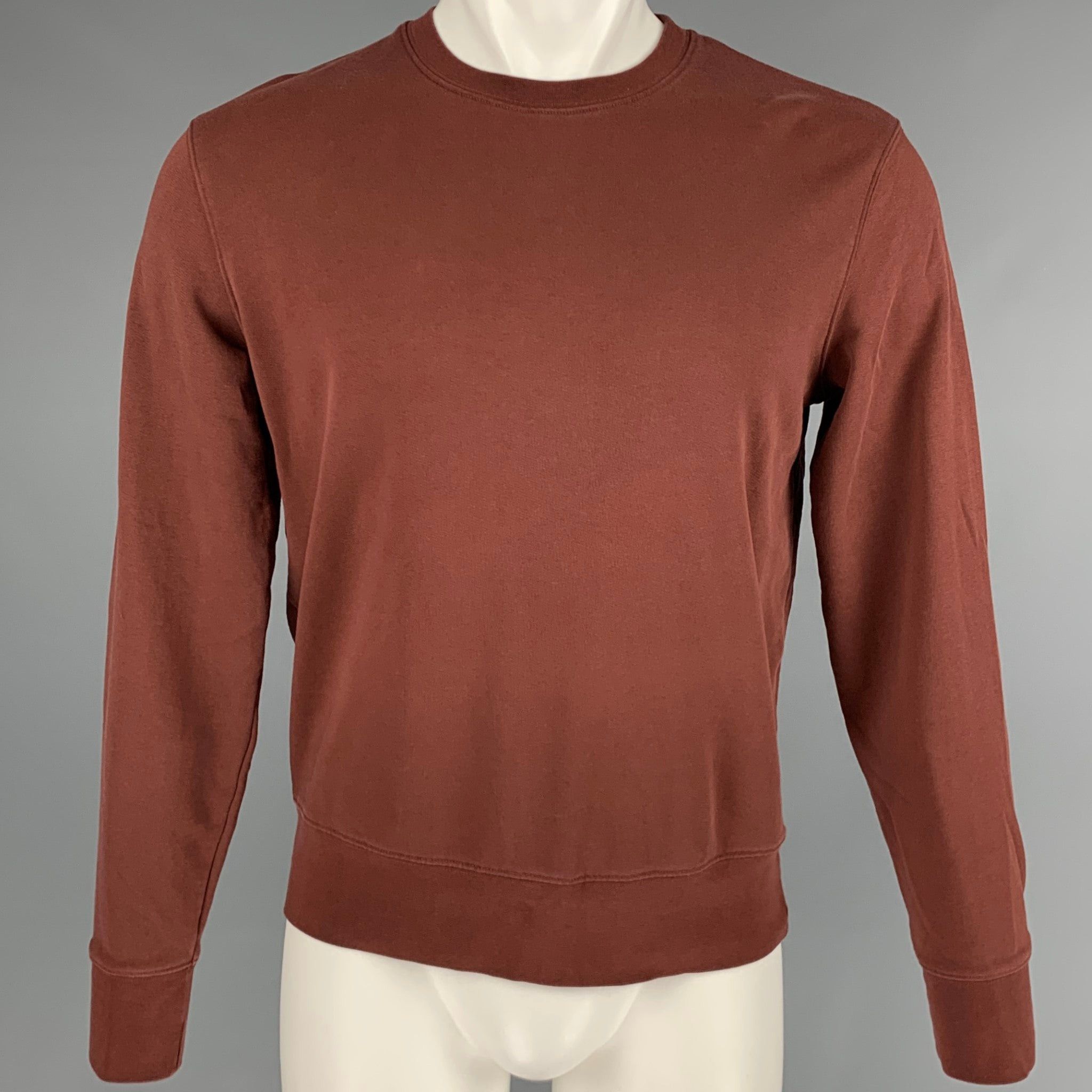 image of Acne Studios Brown Cotton Crewneck Sweatshirt, Men's (Size XS)