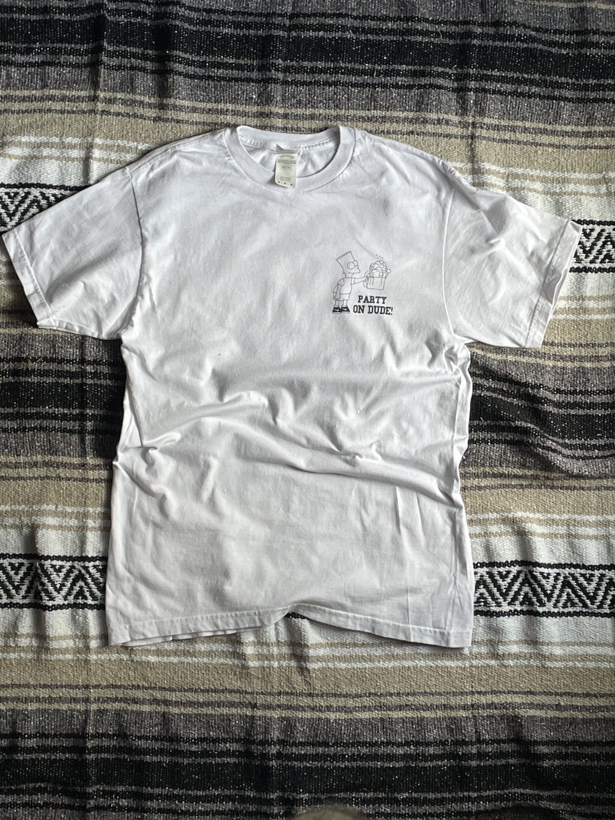 Gildan Crazy Vintage Party On Bart Tee Size US M / EU 48-50 / 2 - 3 Thumbnail