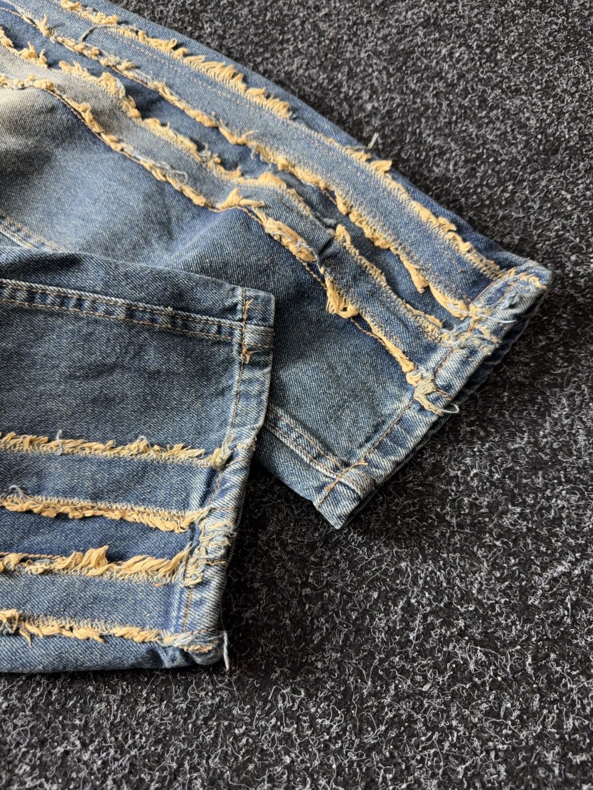Japanese Brand Japanese Avant Garde Punk Style Distressed Panel Denim Jeans Size US 30 / EU 46 - 4 Thumbnail