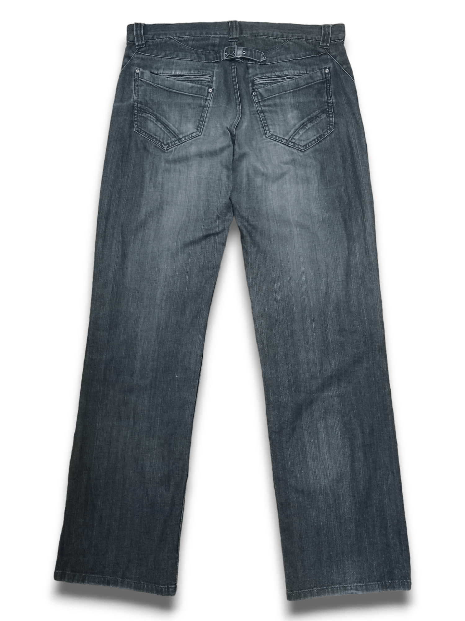 Other Vintage Japanese Brand Buckle Back Baggy Style Denim Pants Size US 33 - 3 Thumbnail