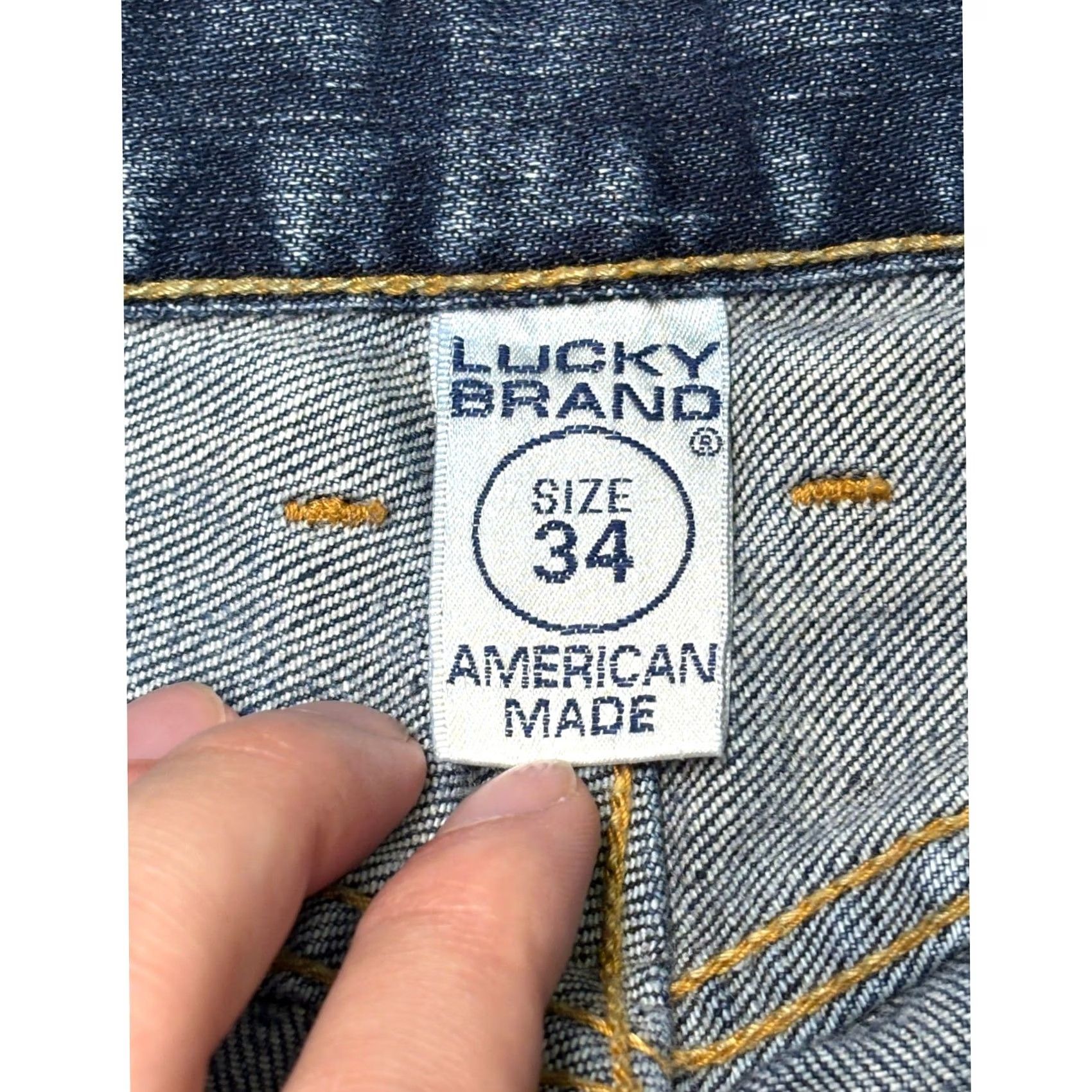Lucky Brand Vintage Lucky Brand Dungarees Lowrise Boot Leg Mens 34X29 Medium Wash Made USA Size US 34 / EU 50 - 3 Thumbnail