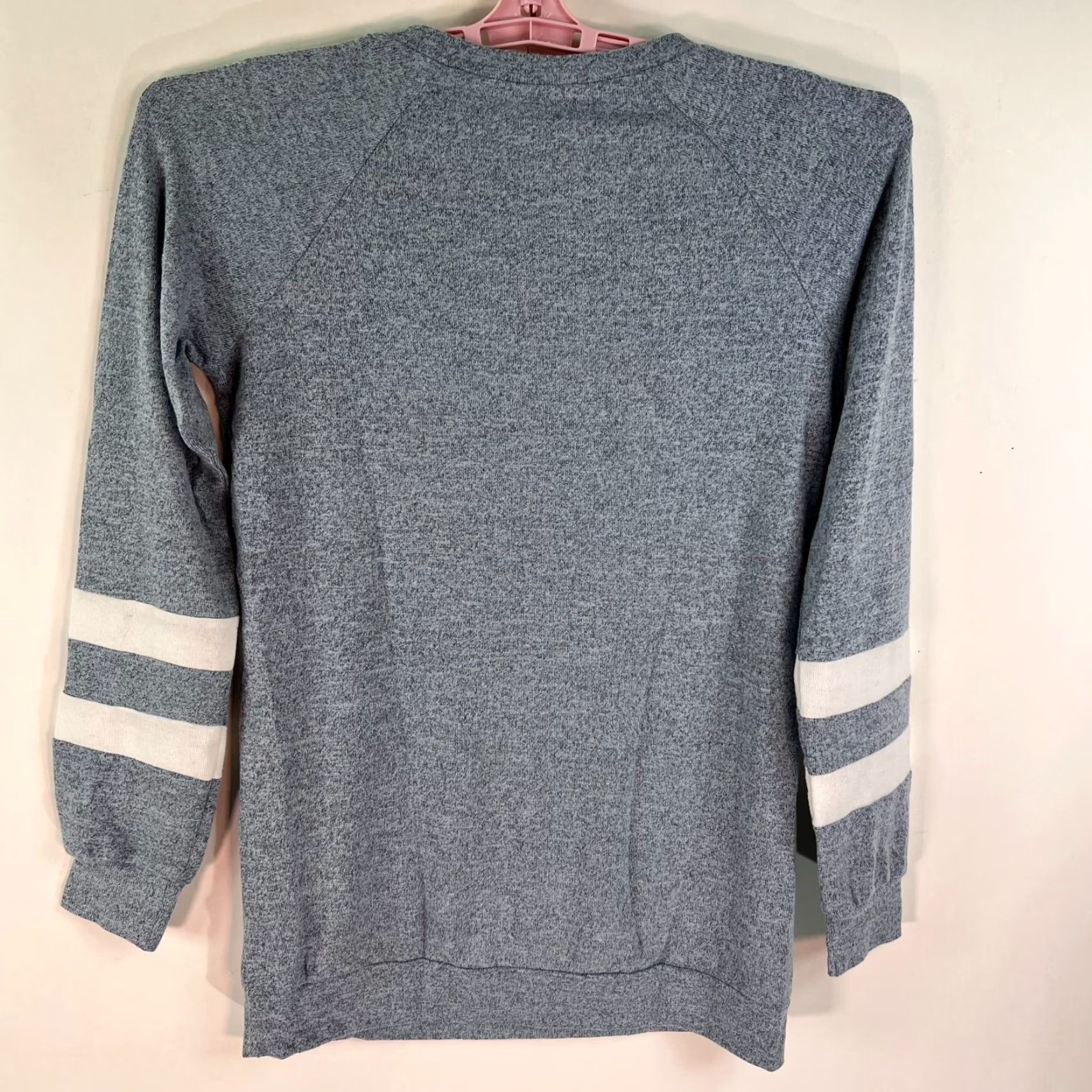 Vintage Mix She Long Sleeve Sweatshirt Womens Size Small Gray Striped Knit Cotton Blend Polyester Spandex Sweatshirt Women XS-XL Size S / US 4 / IT 40 - 7 Thumbnail