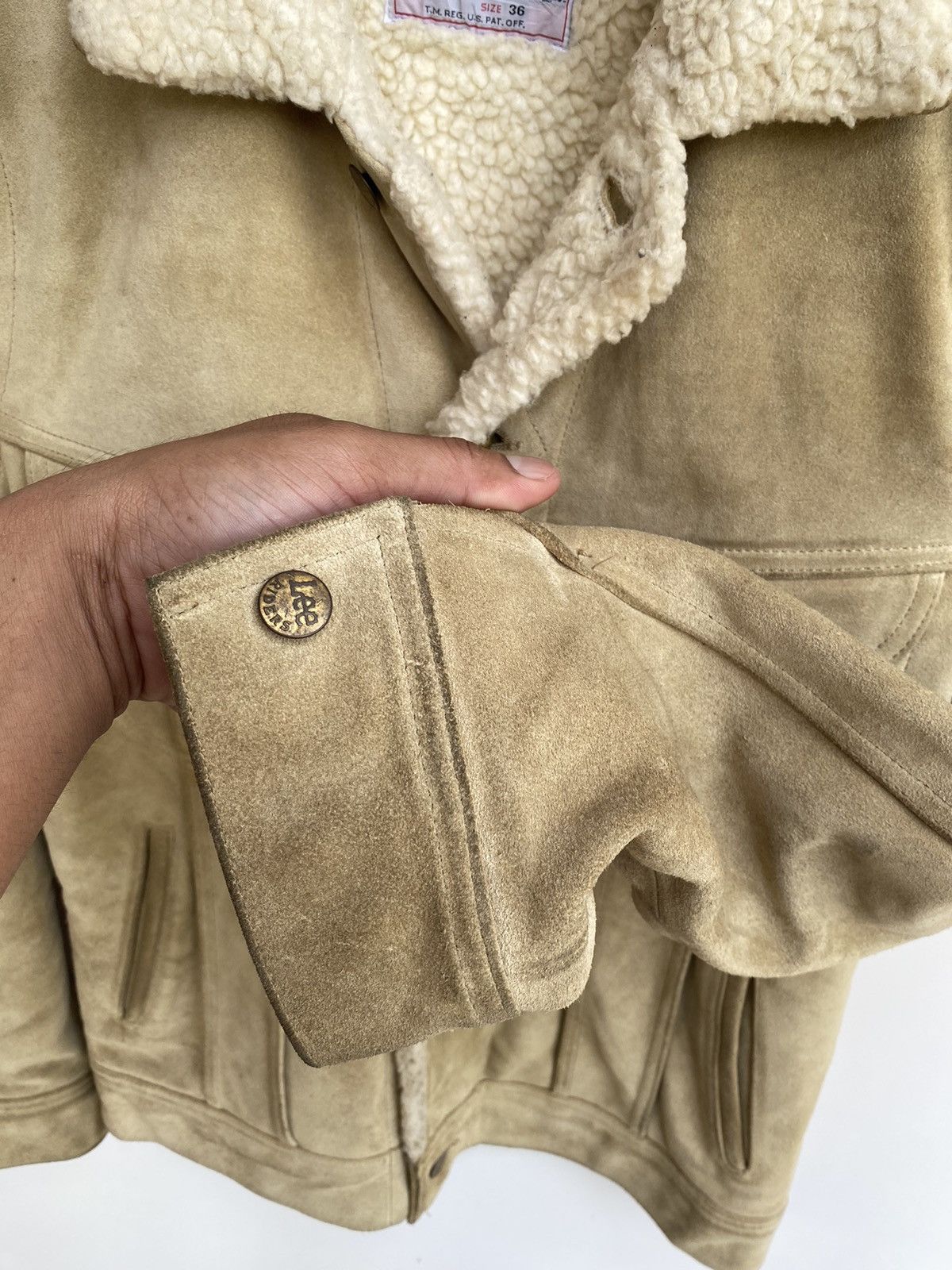 Lee ✅️Vtg Storm Rider Lee Suede Leather Jacket Size US S / EU 44-46 / 1 - 10 Thumbnail