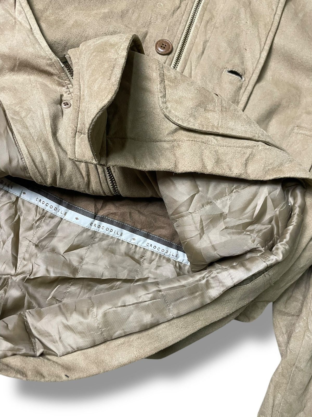 Japanese Brand × Vintage Vintage CROCODILE Leather Suede Jacket (81) Size US M / EU 48-50 / 2 - 9 Thumbnail