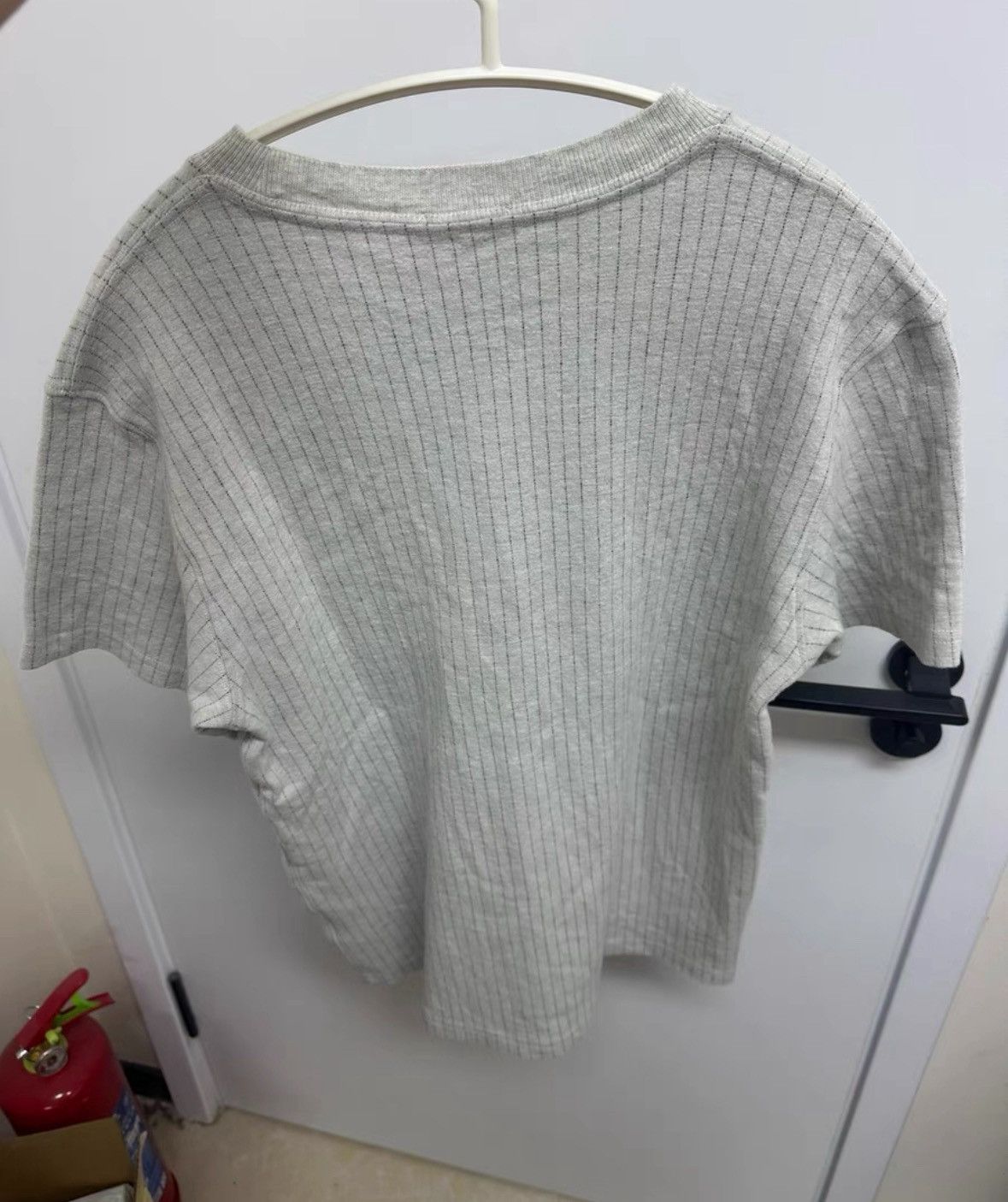 Dior Dior Gray Pocket Embroidered Logo Wool Tee-2505 Size US L / EU 52-54 / 3 - 2 Thumbnail