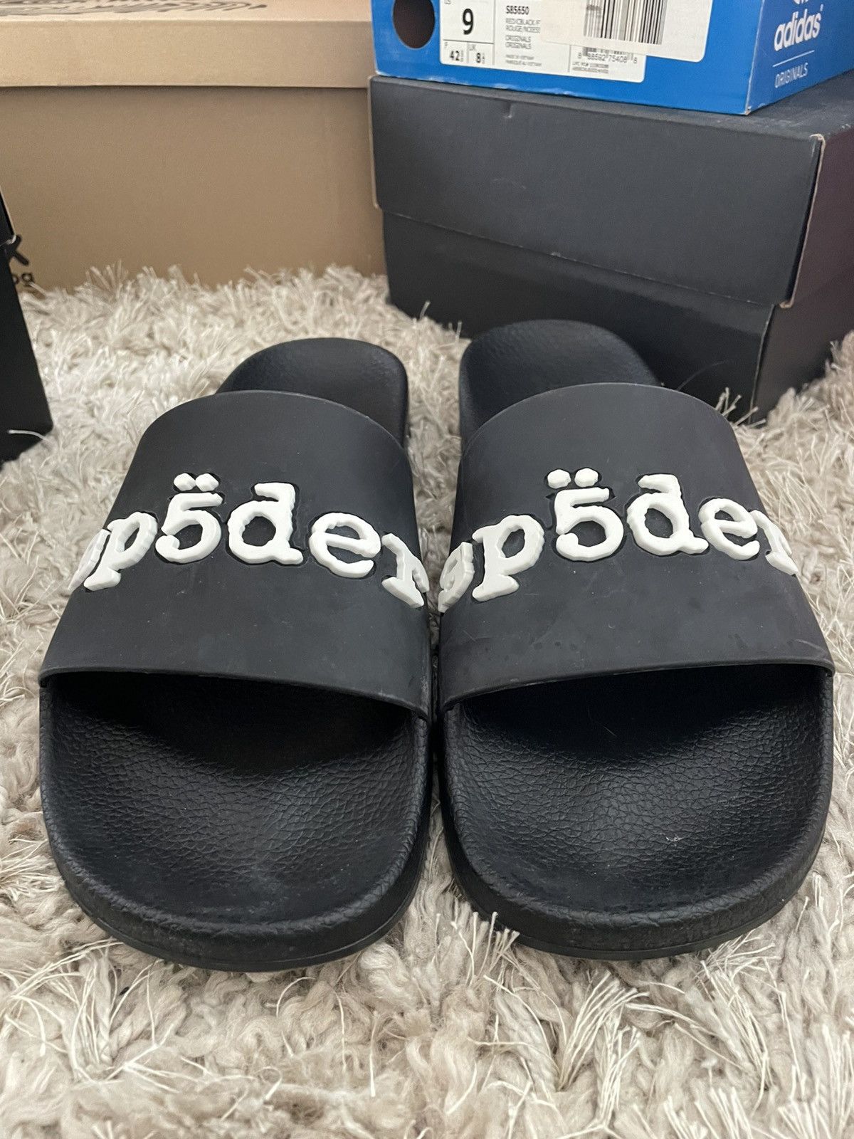 Sp5der Sp5der Black Slides Size US 11 / EU 44 - 4 Thumbnail