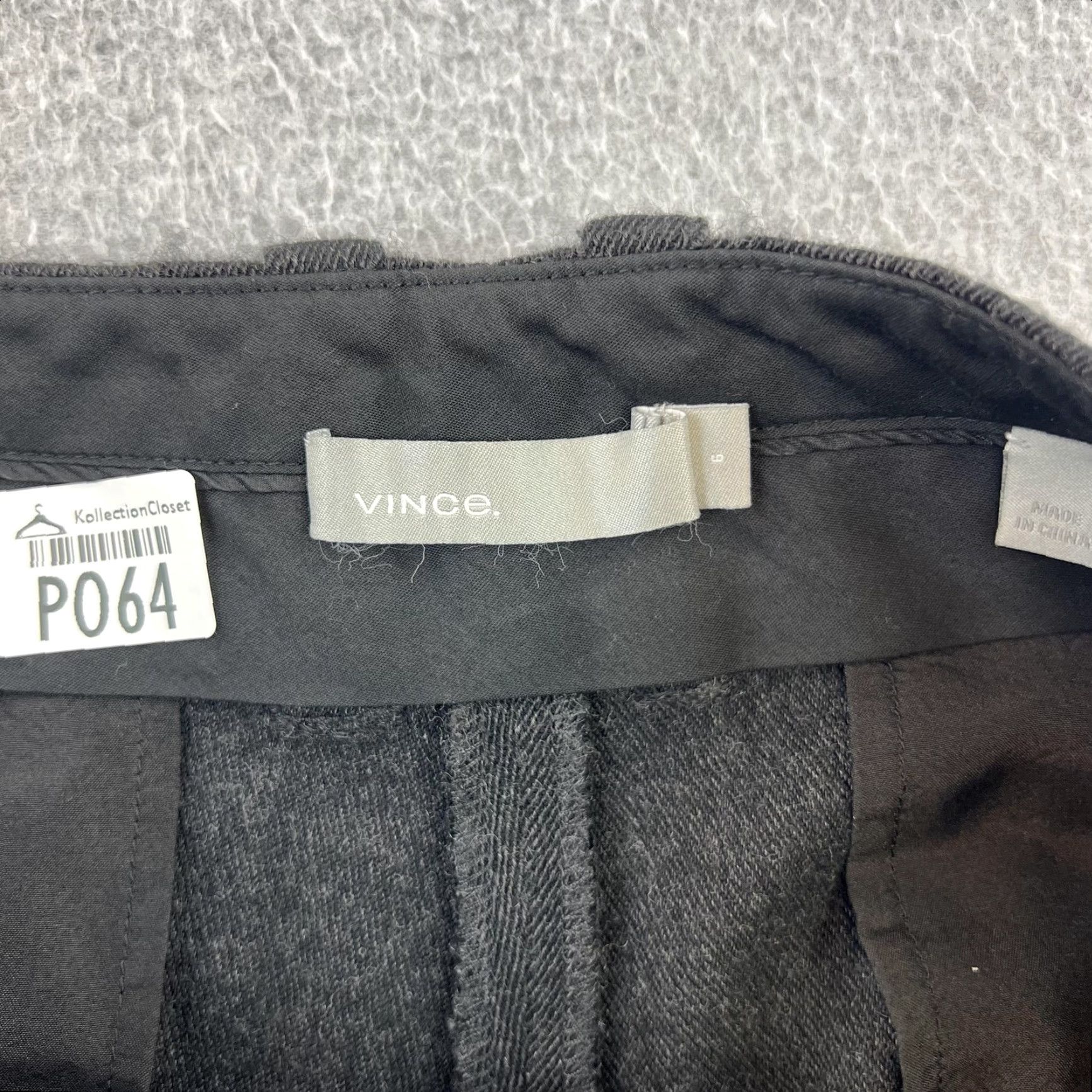 Vince Vince Womens Pants 6 Charcoal Gray Wool Cotton Blend Straight Leg Dress Pants Size 28" / US 6 / IT 42 - 6 Thumbnail