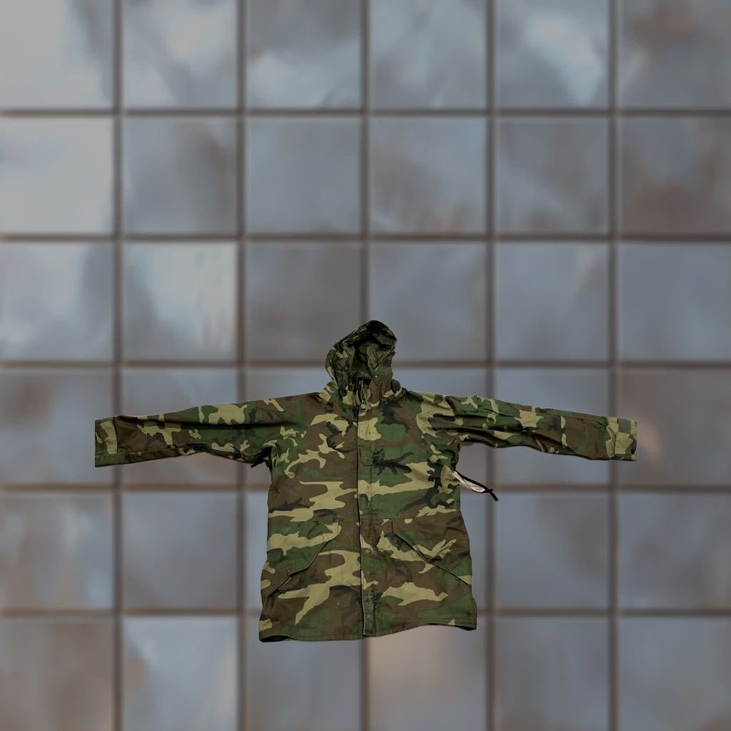 Industrie VINTAGE Tennier Industries ECWCS Parka Mens Medium Long Camouflage Army Cold Weather Hooded Coat Jacket with Full Zip Pockets Size US M / EU 48-50 / 2 - 1 Thumbnail