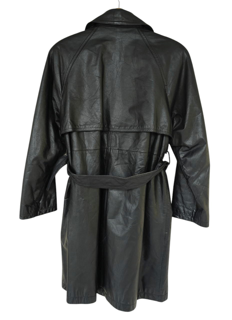 Japanese Brand Vtg Japanese Cojana Sport Leather Trench Coat Size US M / EU 48-50 / 2 - 2 Thumbnail