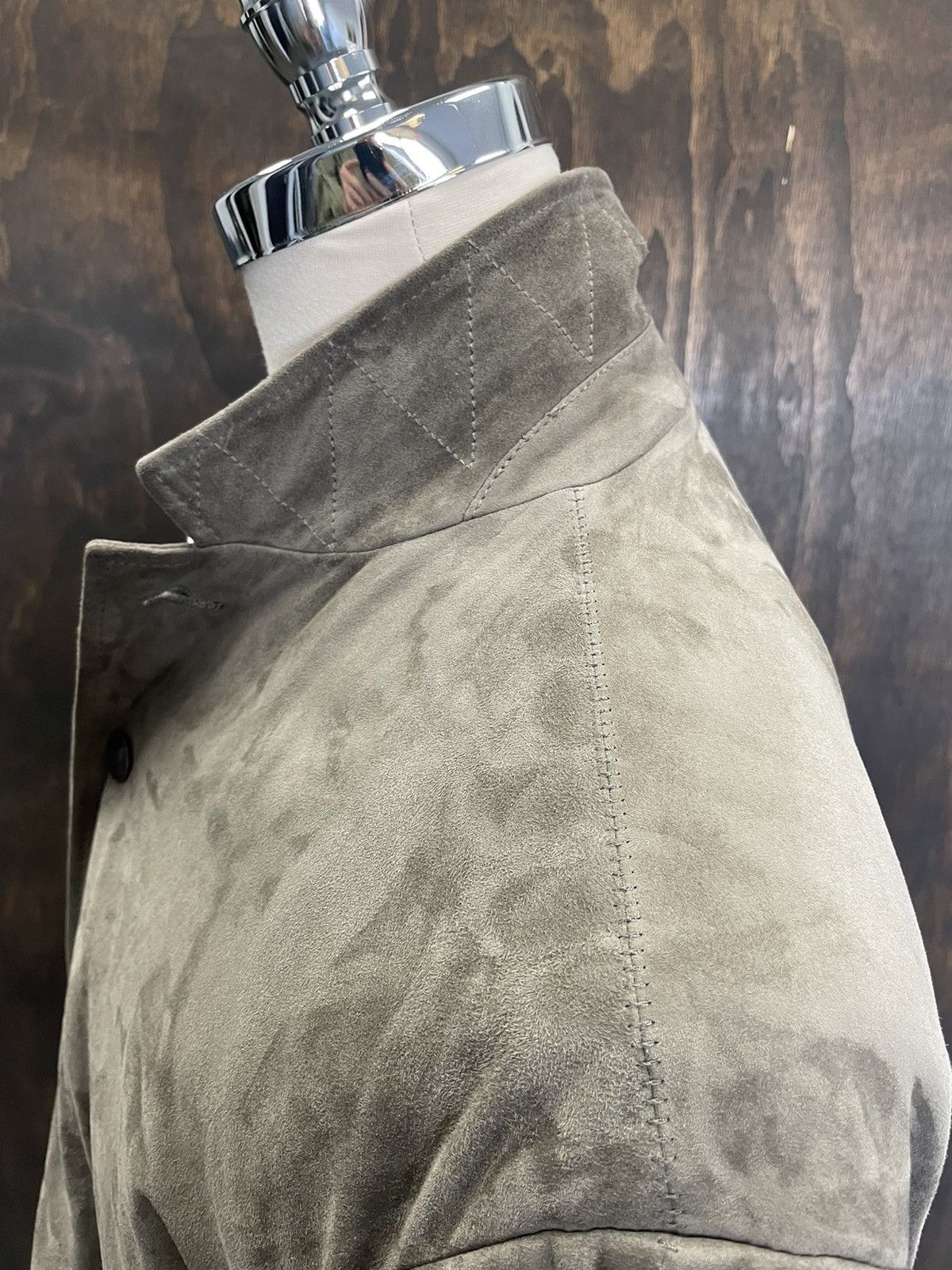 John Varvatos Butter Soft Goat Suede Jacket Size 46R - 9 Thumbnail
