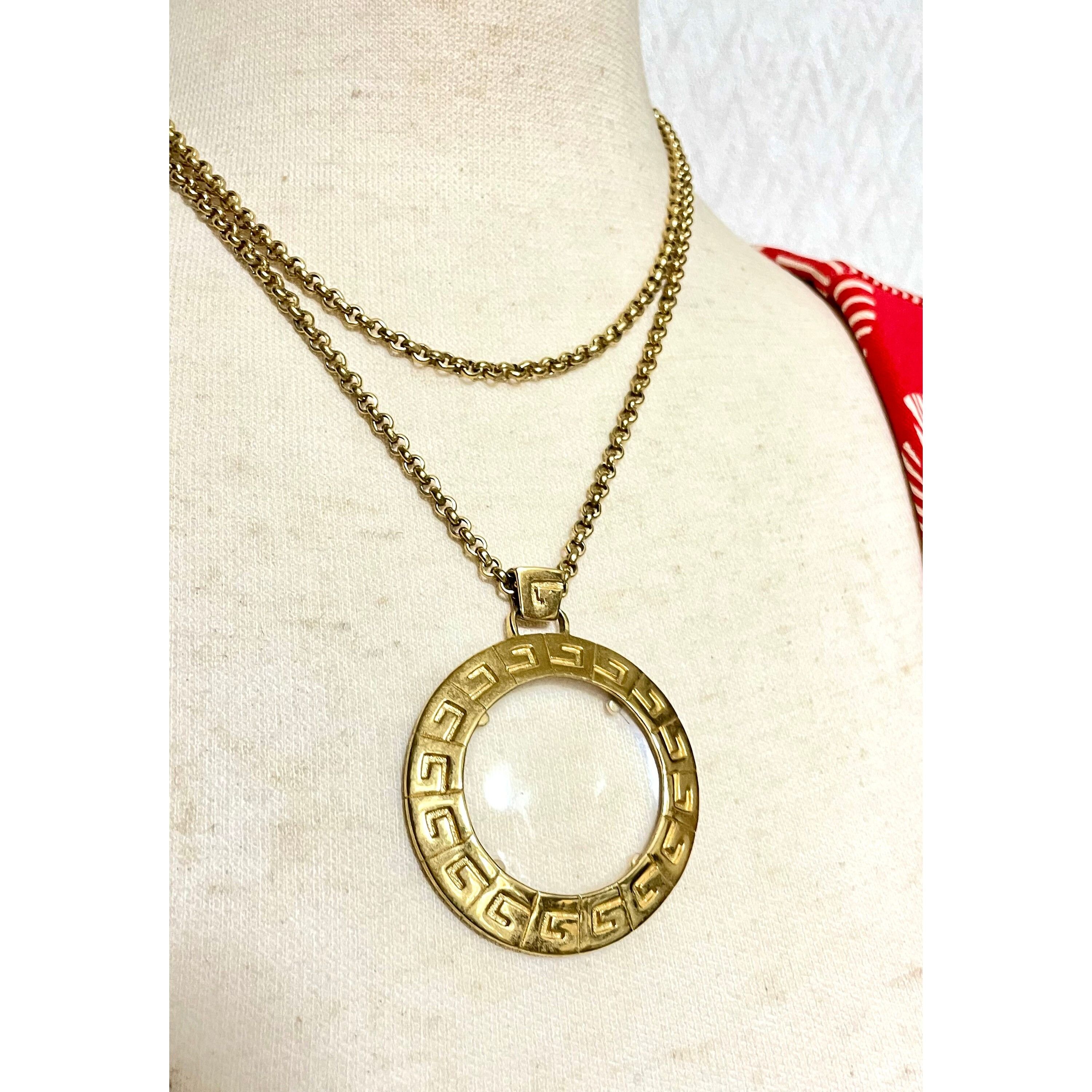Givenchy Vintage Givenchy golden chain necklace with round loupe top. Size ONE SIZE - 8 Thumbnail