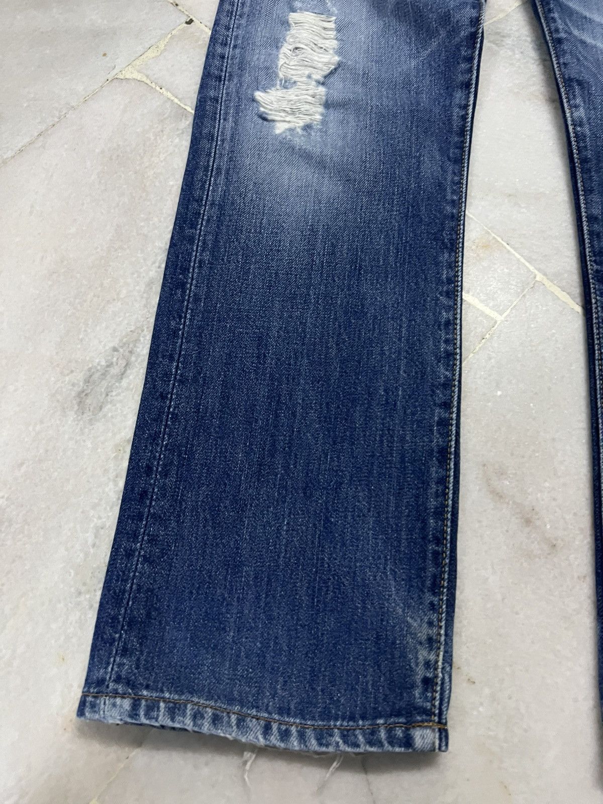Jean × Levi's × Vintage Vintage Levis 505 Distressed Faded Jean Size US 29 - 3 Thumbnail