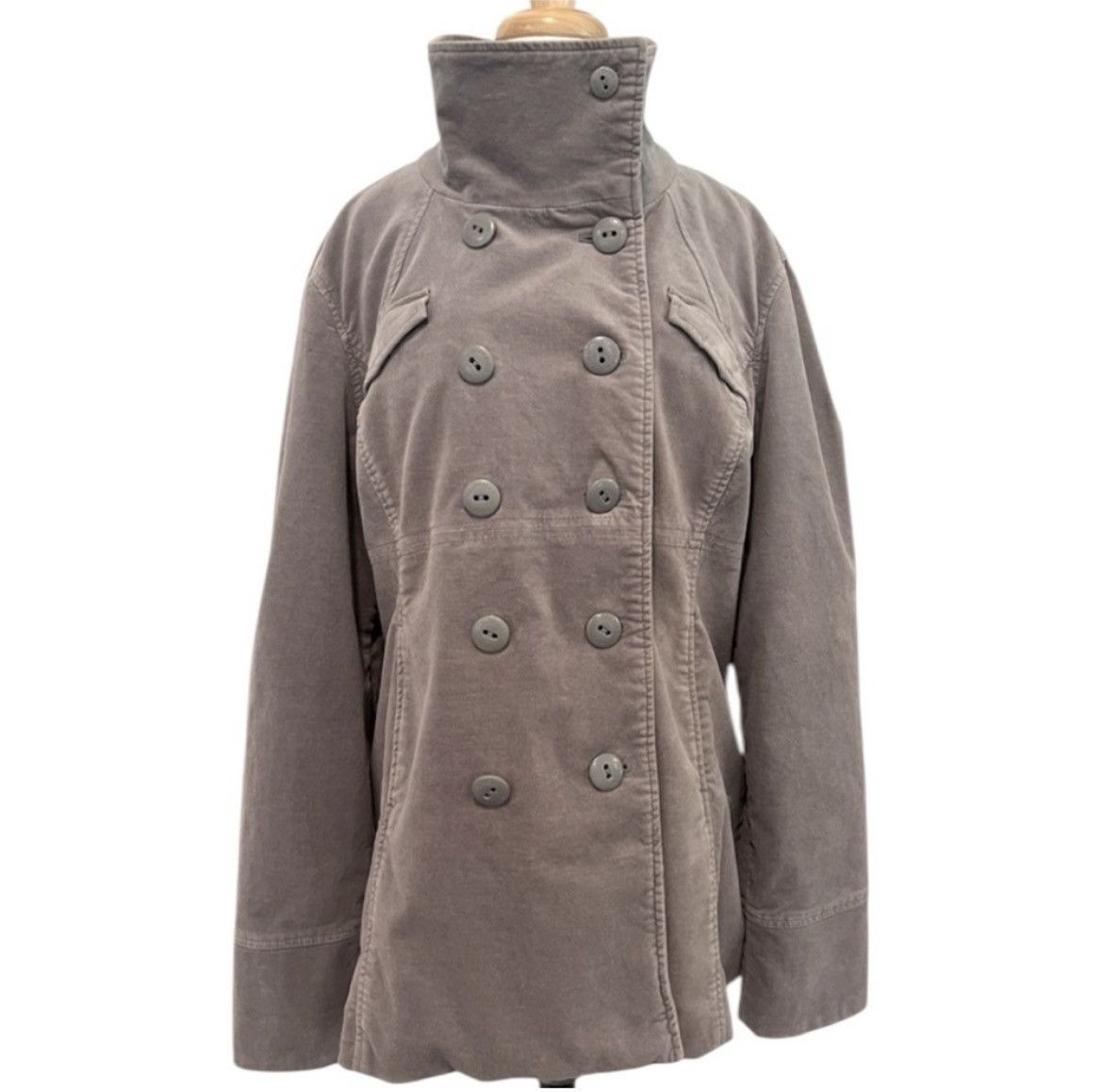 Calvin Klein Calvin Klein Double Breasted Gray Velvet Coat Jacket XL Tall Size XL / US 12-14 / IT 48-50 - 1 Thumbnail