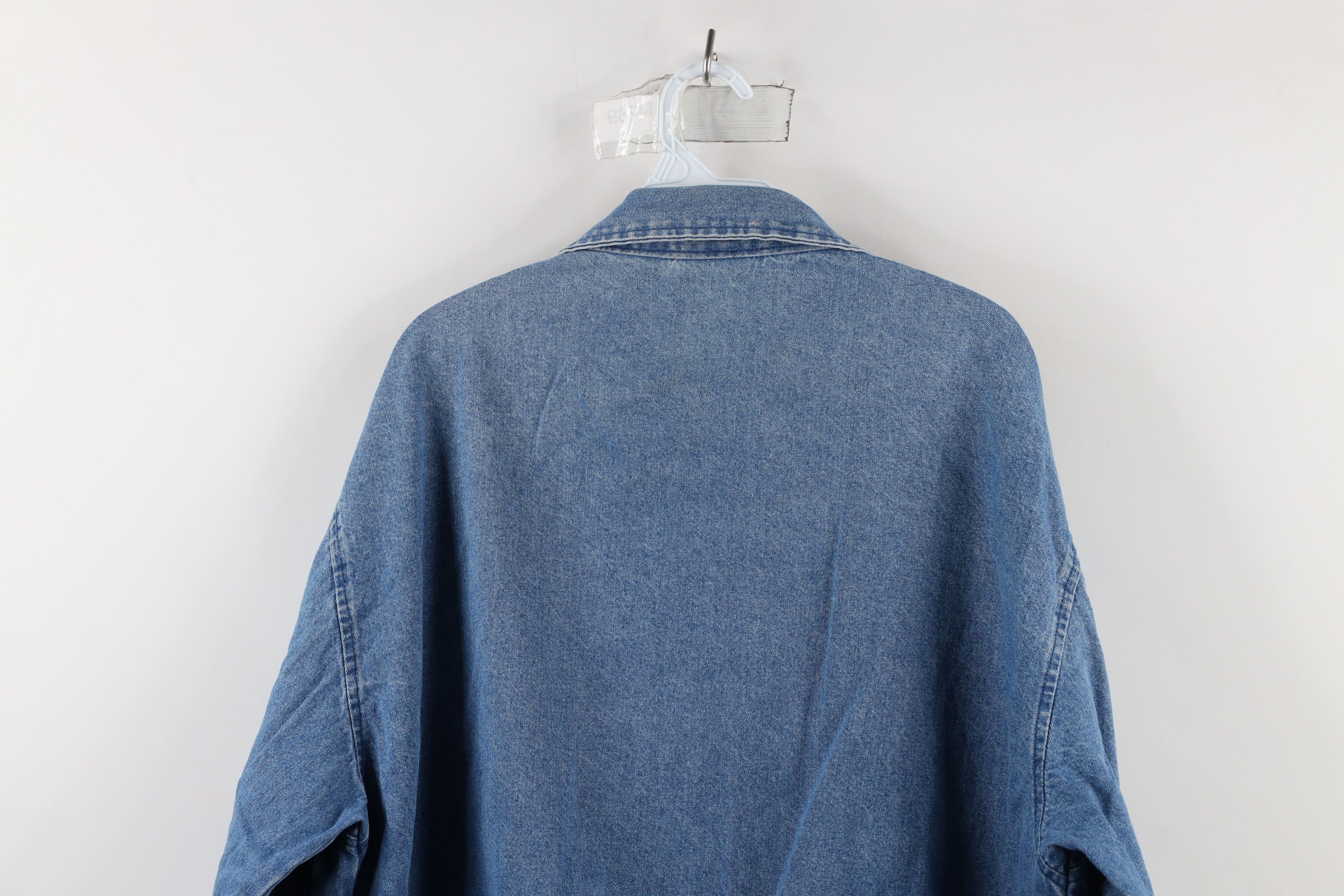 Vintage Vintage 90s Streetwear Full Zip Denim Jean Bomber Jacket USA Size US L / EU 52-54 / 3 - 11 Thumbnail
