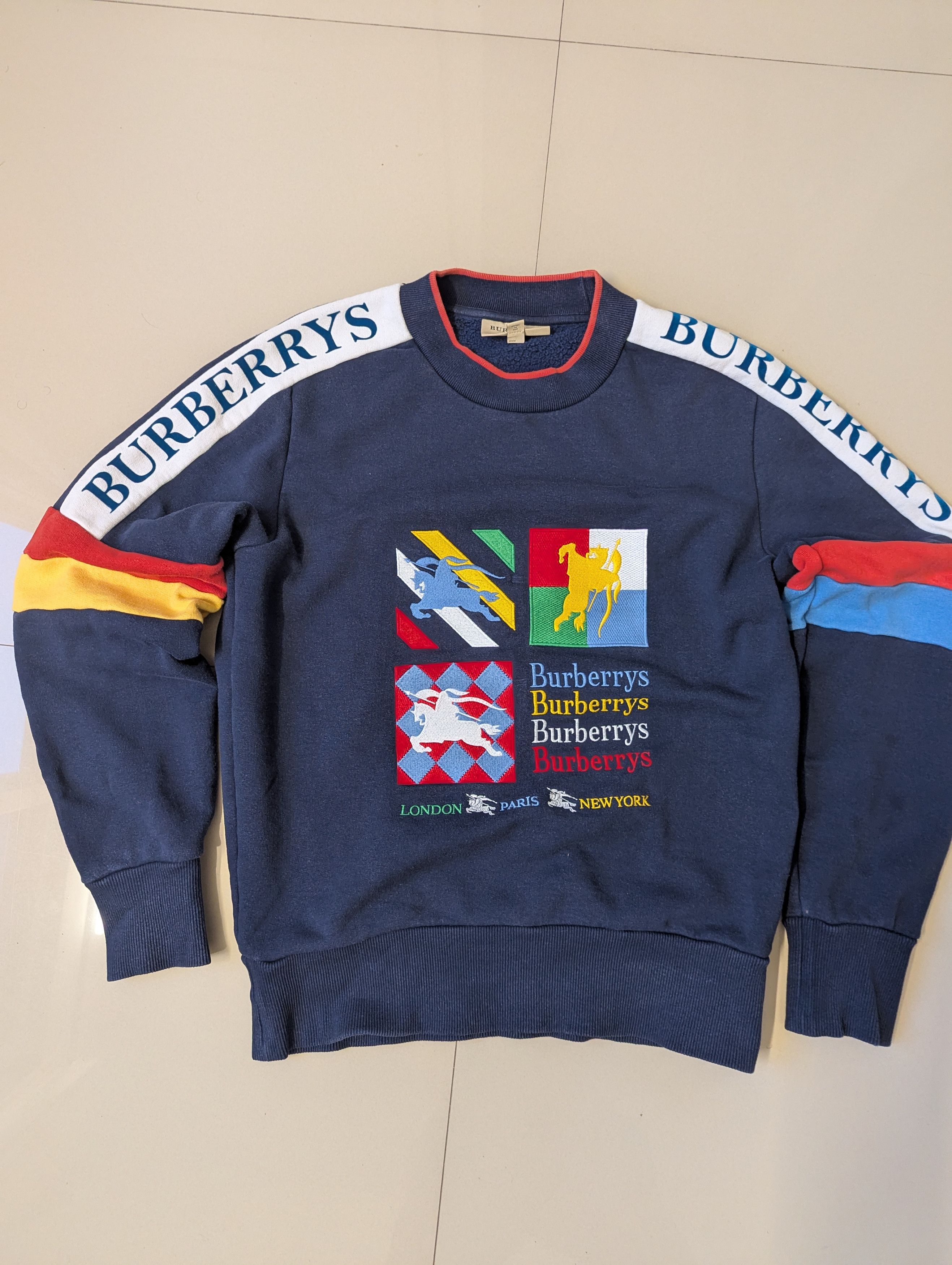 Burberry Burberry Color Block Embroidered Archive Logo Sweater Size US XS / EU 42 / 0 - 1 Thumbnail