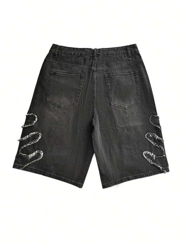Japanese Brand Arisawa x Aoi Distressed Washed Y2k Shorts Jorts Denim Size US 30 / EU 46 - 5 Thumbnail