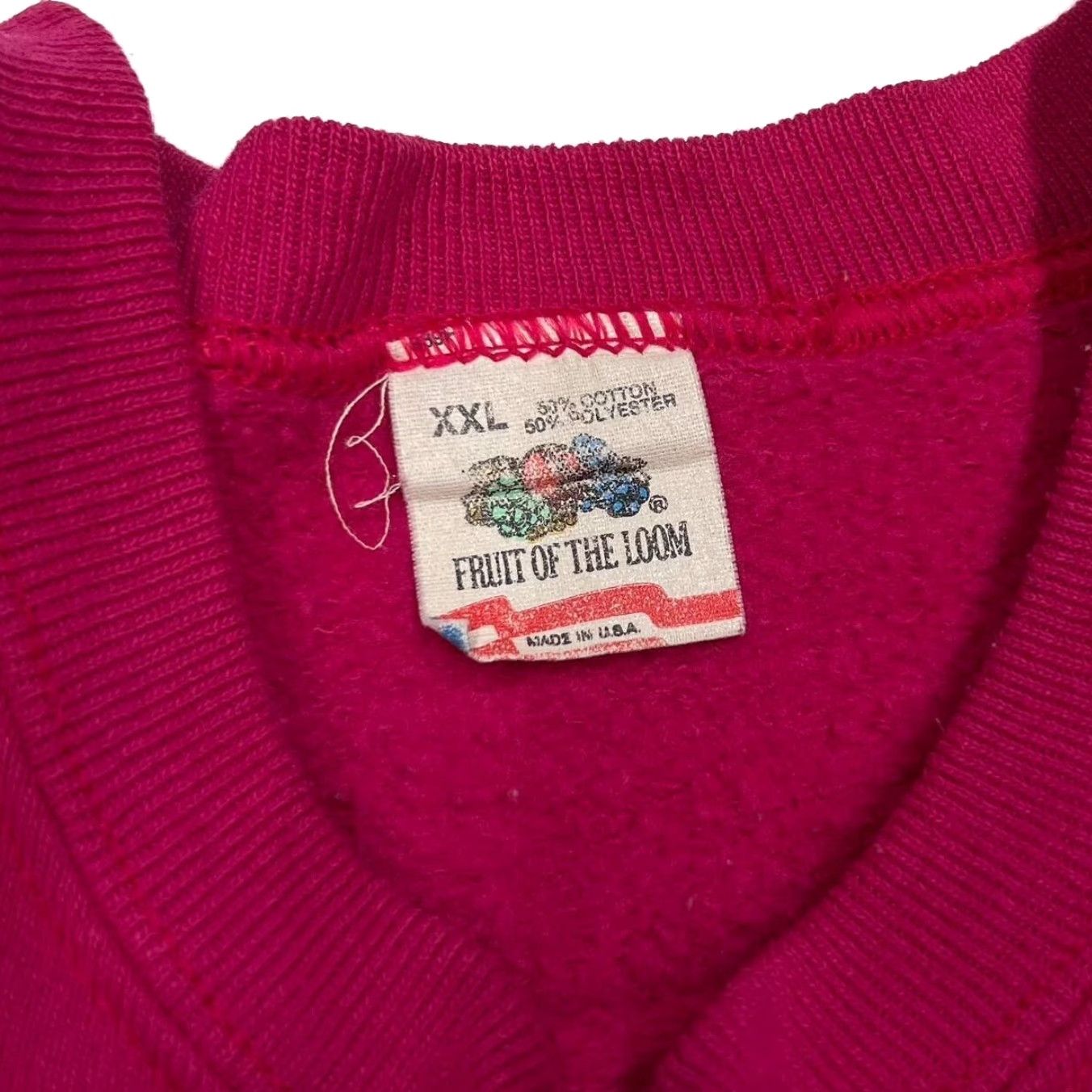 Fruit Of The Loom Vintage 90’s FOTL Handmade Floral Graphic Crewneck Sweatshirt XL Pink Men’s Pullover T-Shirt? Size US XL / EU 56 / 4 - 3 Thumbnail
