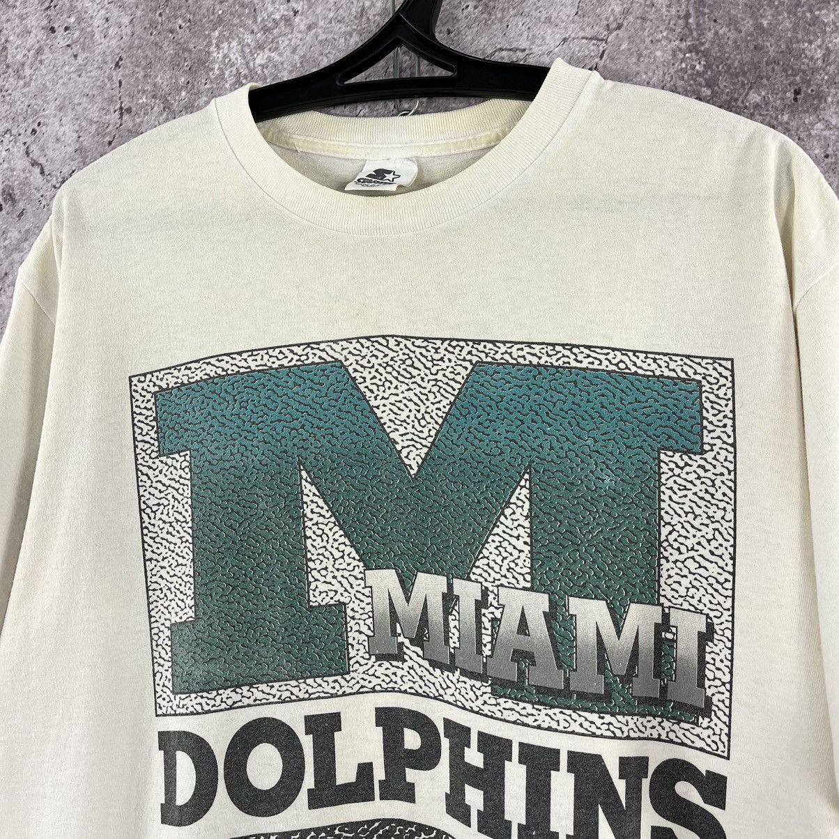NFL × Starter × Vintage Vintage 90’s Starter Miami Dolphins T-Shirt Rare Streatwear Size US L / EU 52-54 / 3 - 5 Thumbnail