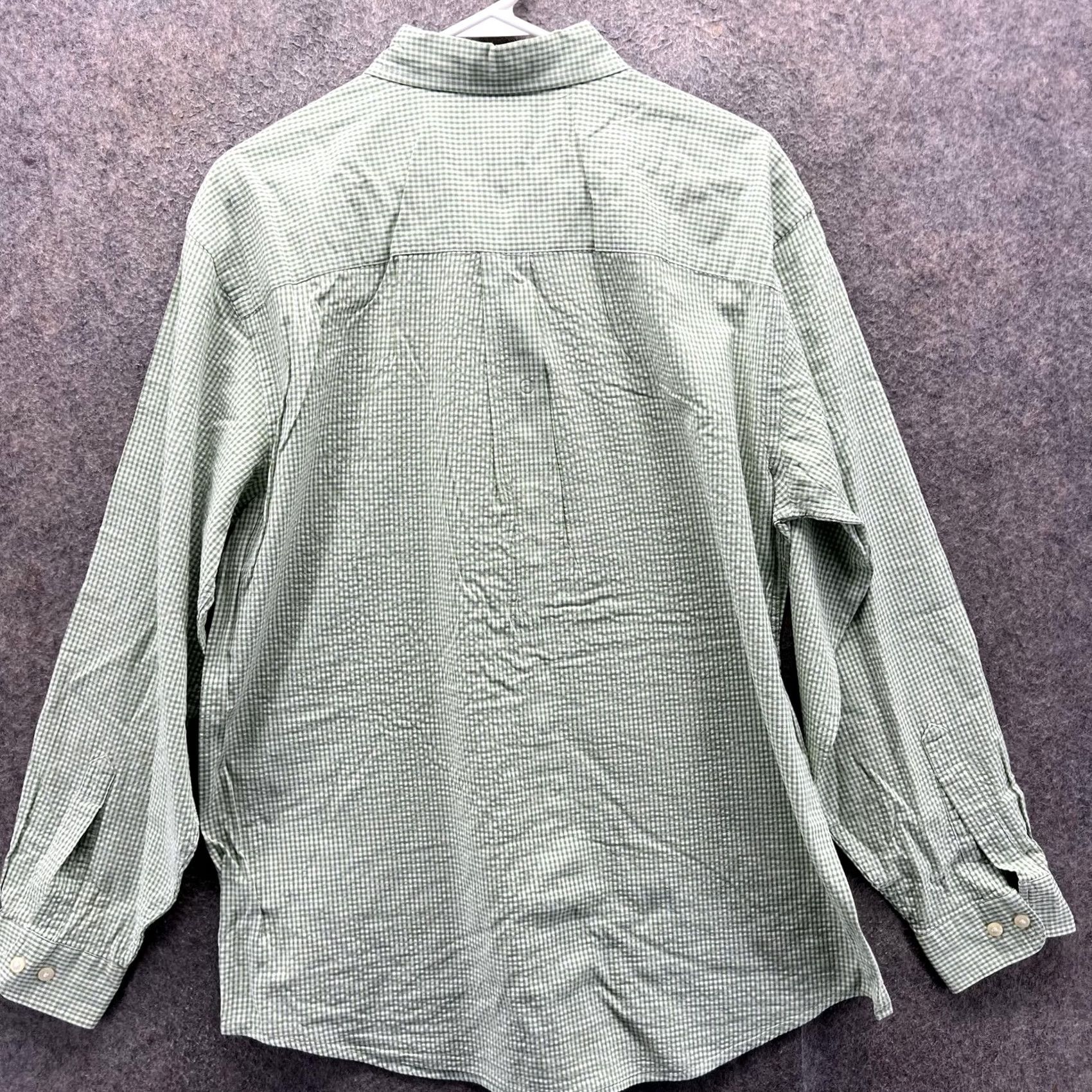 Vintage L.L. Bean Shirt Mens Medium Green Check Long Sleeve Button Front Casual Woven Size US M / EU 48-50 / 2 - 6 Thumbnail