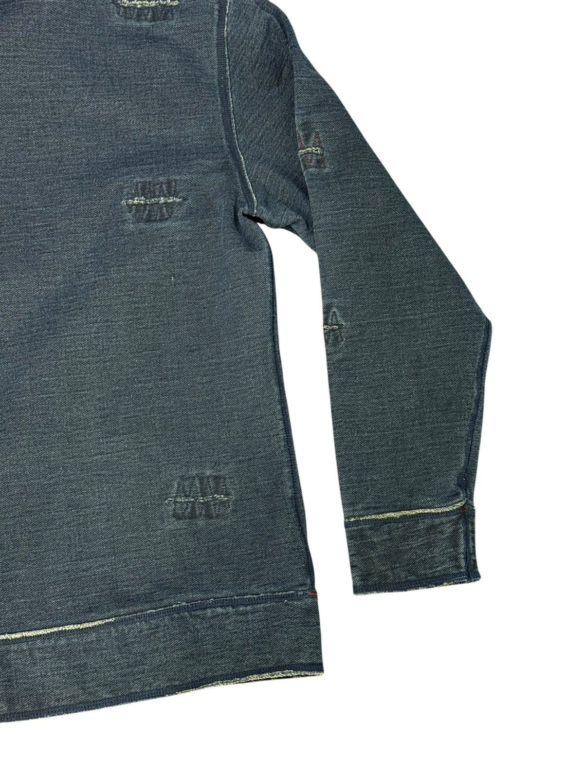 Japanese Brand Indigo Blue Eternal Denim Like Boro Sweater visvim 7🟩3 Size US M / EU 48-50 / 2 - 14 Thumbnail