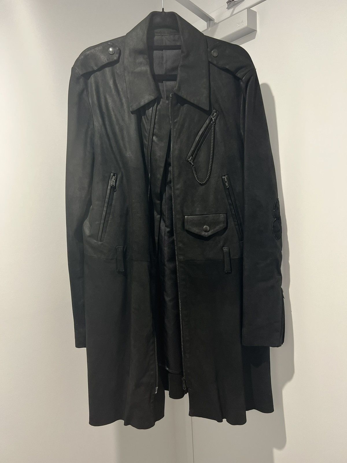 Number (N)ine Number Nine Hybrid Leather Riders Coat Size US L / EU 52-54 / 3 - 2 Thumbnail