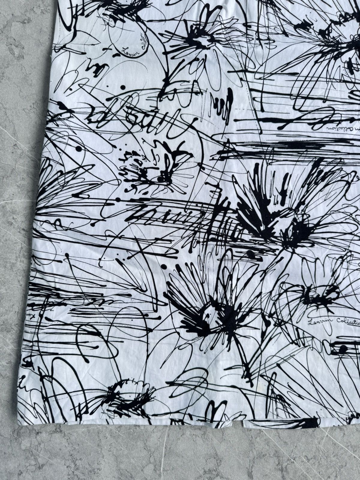 Lanvin Lanvin Collection abstract sketch dress 🤍🖤 Size XS / US 0-2 / IT 36-38 - 5 Thumbnail