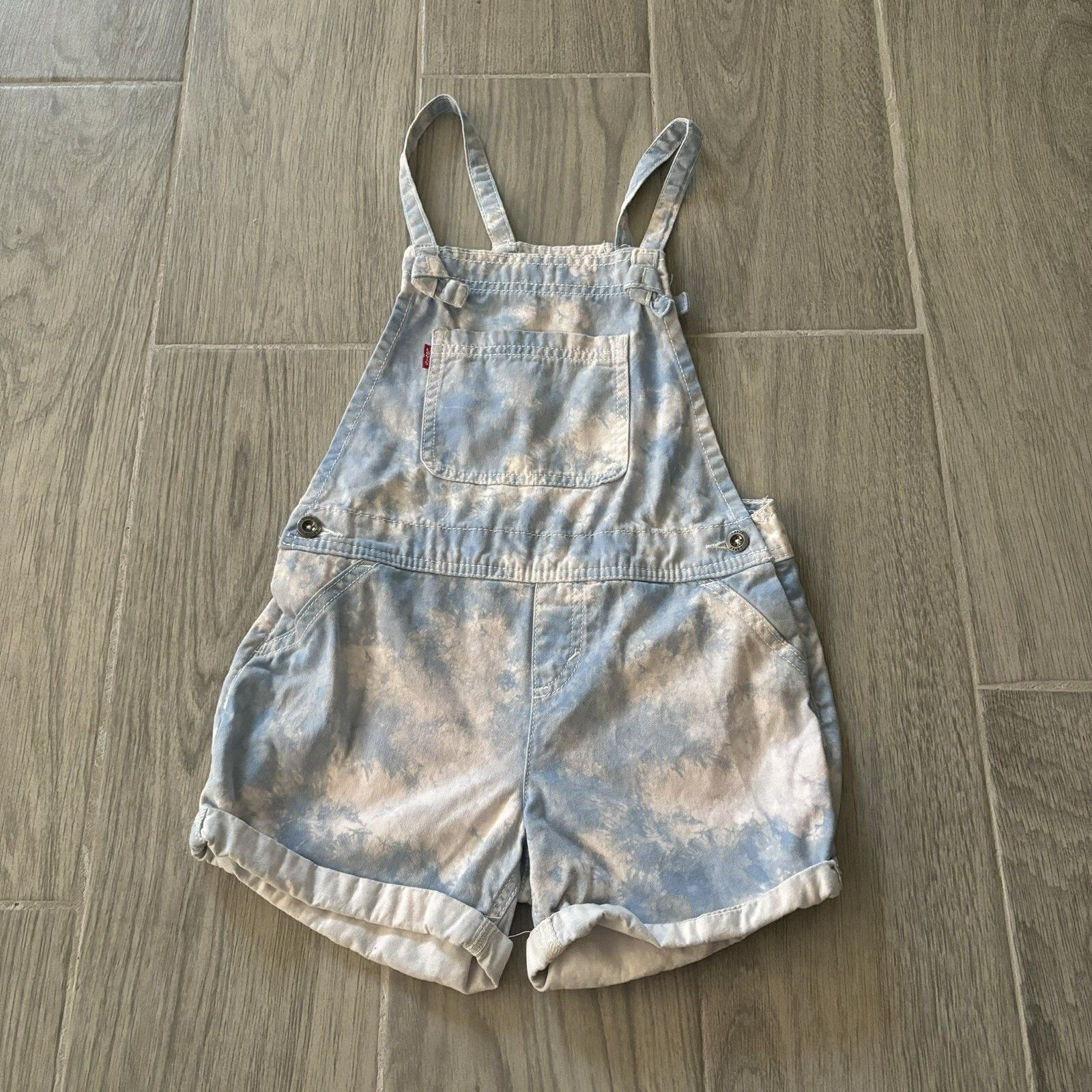 Levi's Levi’s Girls 7/8 Regular Shortalls Cloud Wash Jeans Overall Size 30" / US 8 / IT 44 - 1 Thumbnail