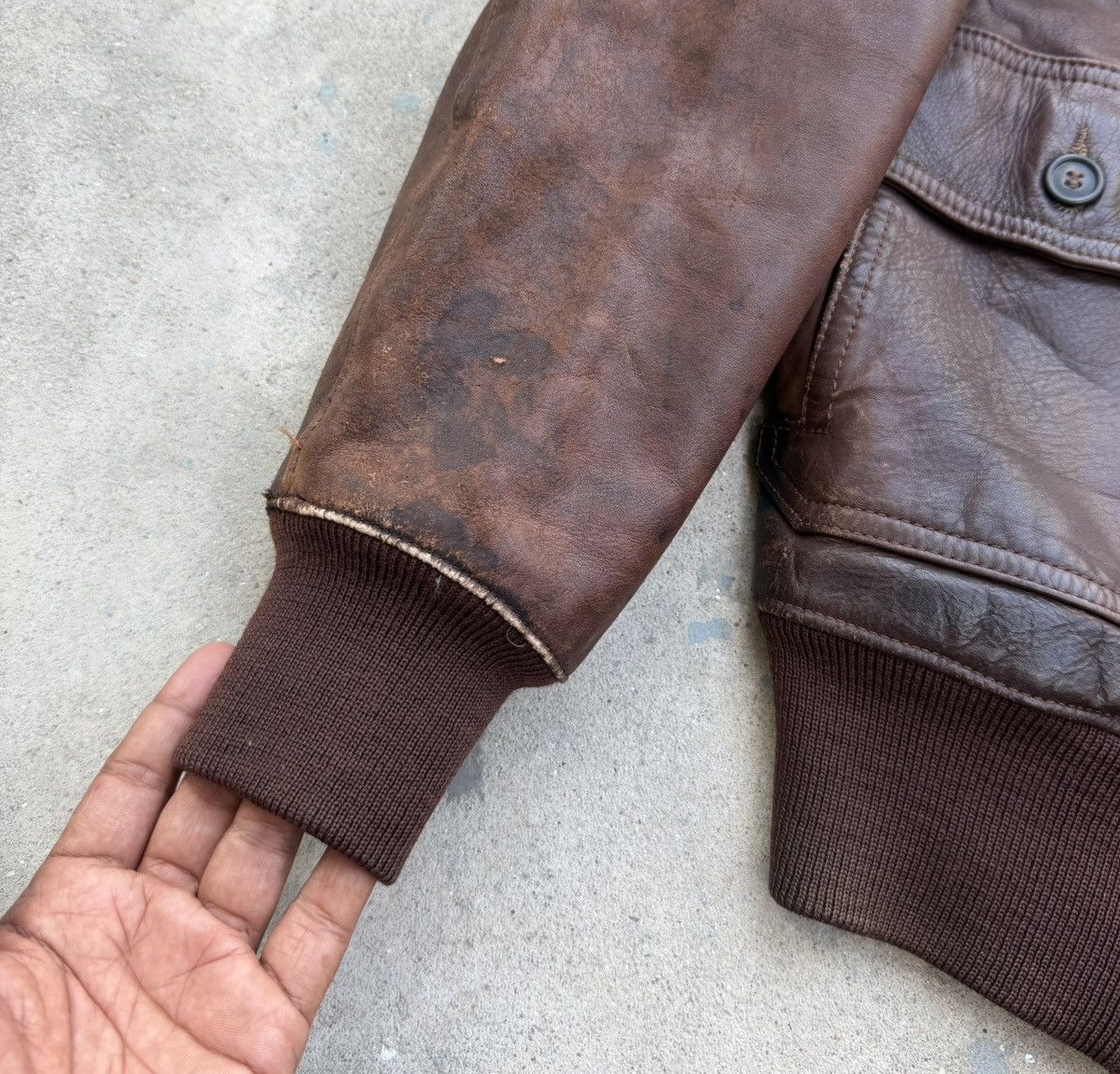 Golden Bear Vintage 70s Golden Bear Leather Flight Jacket Size US M / EU 48-50 / 2 - 14 Thumbnail