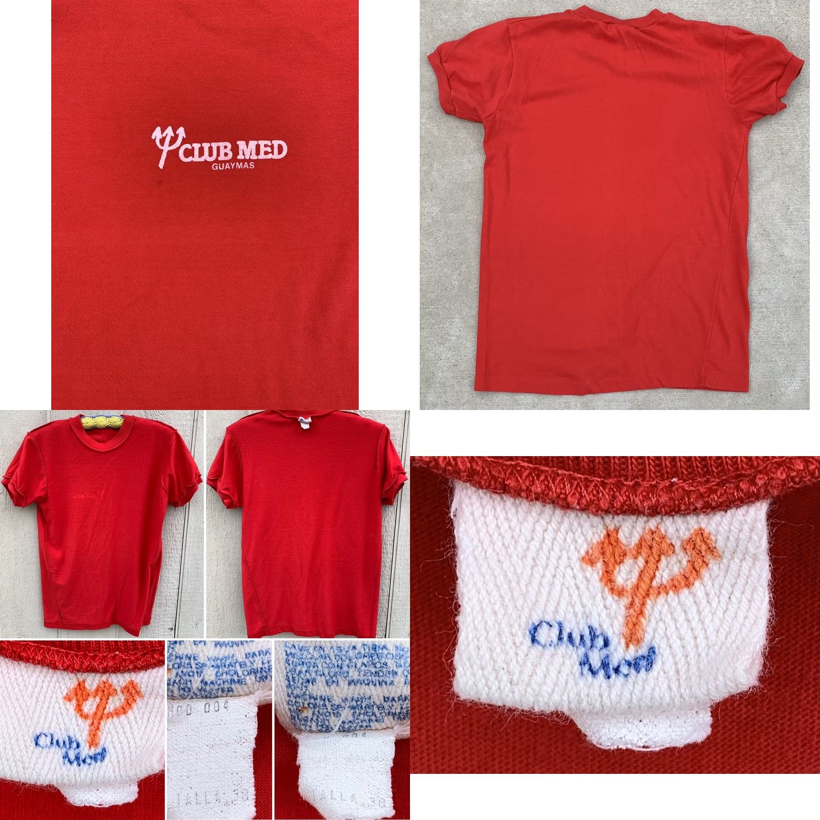 Vintage VINTAGE Club Med Guaymas T Shirt Graphic Print Short Sleeve Crew Neck Mens 38 Red Size US M / EU 48-50 / 2 - 9 Thumbnail