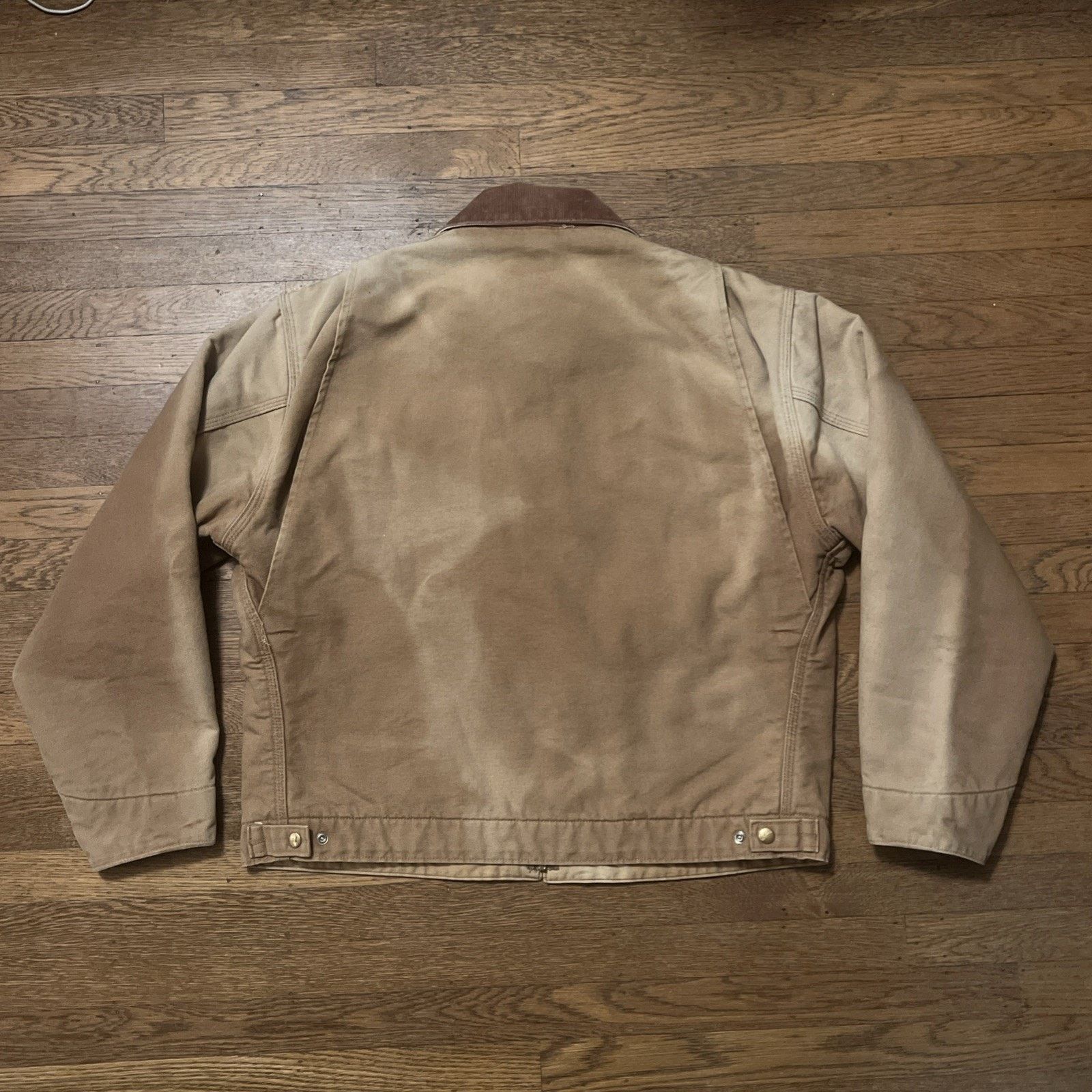 Carhartt Vintage 90s Carhartt J01 Detroit Jacket 46 Distress Faded Size US L / EU 52-54 / 3 - 14 Thumbnail