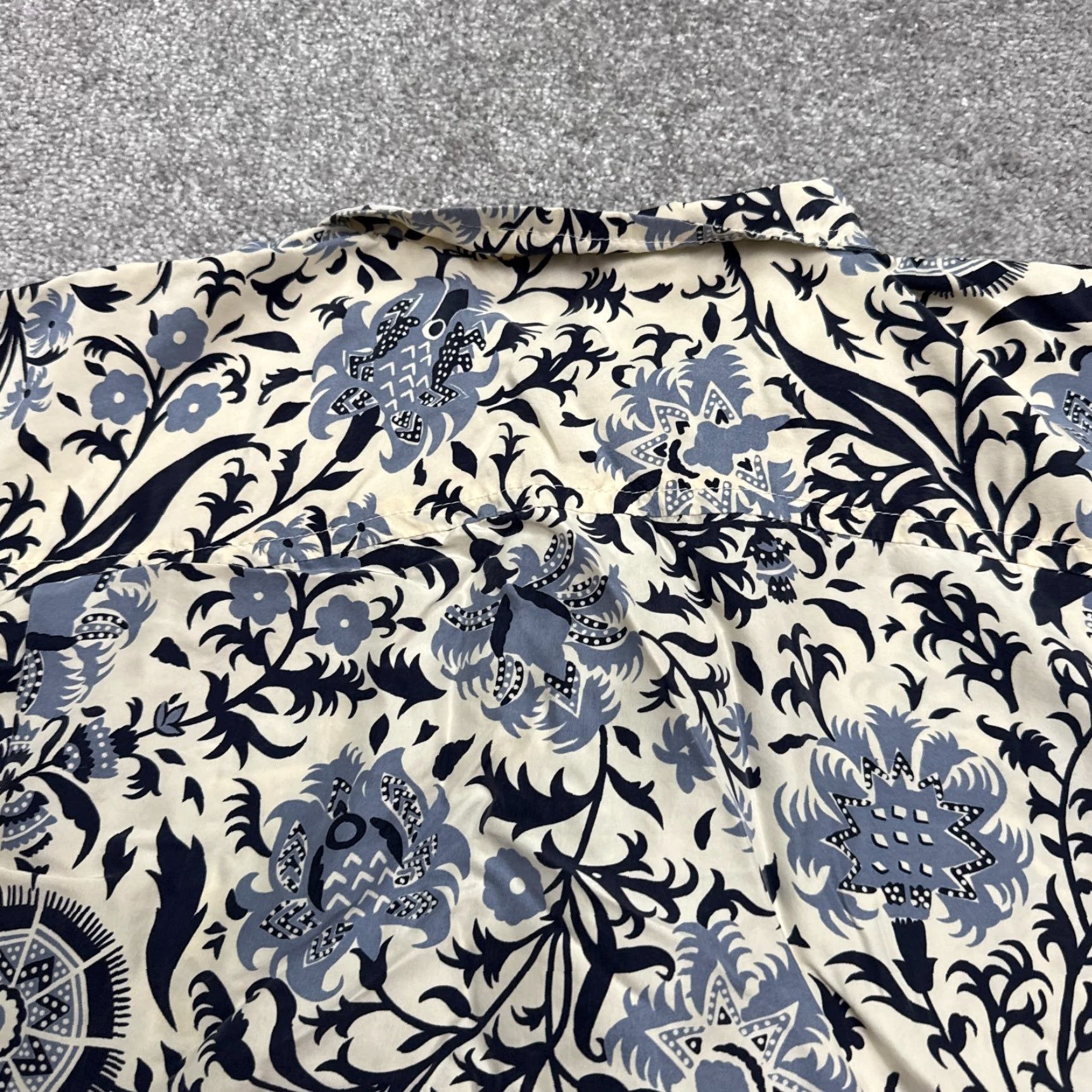 Vintage Unbranded Shirt Womens XL Multi Printed Silky Button Up Blouse Short Sleeve Boho Size XL / US 12-14 / IT 48-50 - 5 Thumbnail