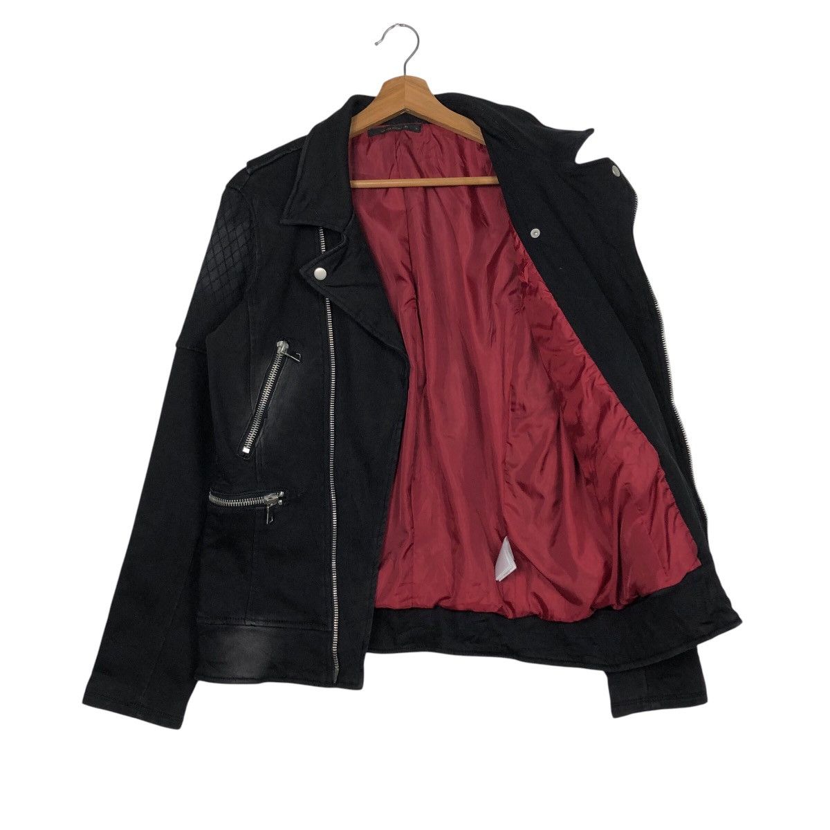 Designer × Japanese Brand × Vintage 📌Cropped Biker Jacket Double Collar Vence Exchange Size US L / EU 52-54 / 3 - 12 Thumbnail