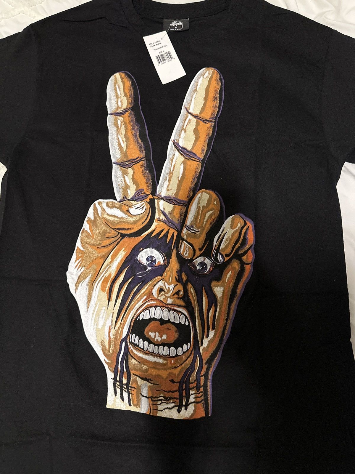 Stussy Stussy Peace Hand Tee Size US M / EU 48-50 / 2 - 2 Thumbnail
