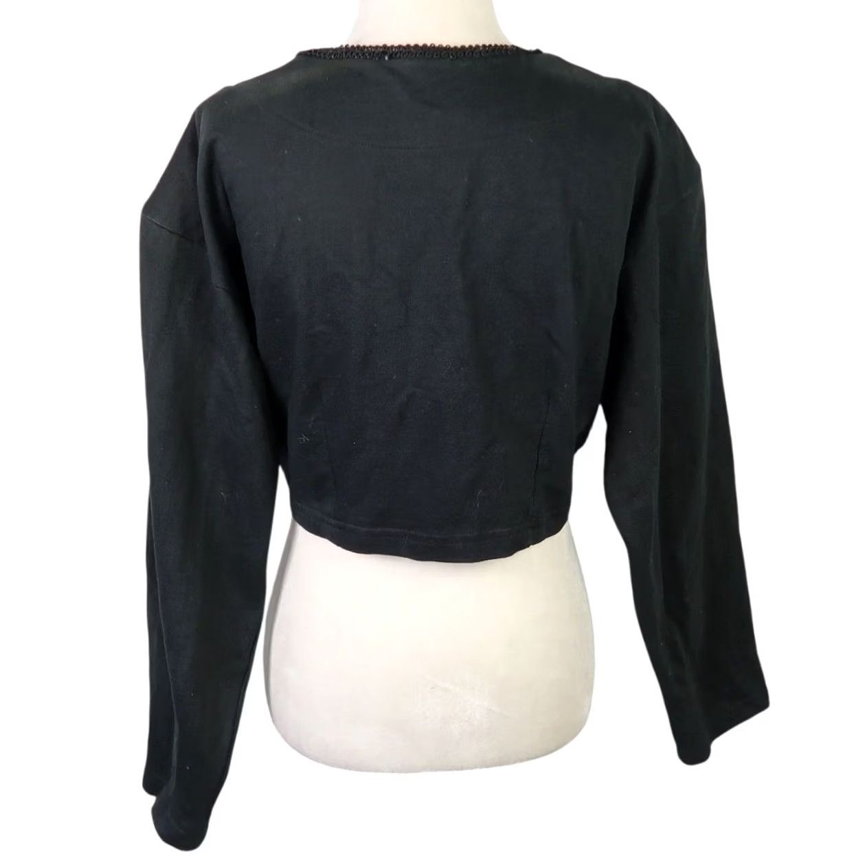 Vintage VINTAGE Speed Limit MPH Jacket Women Beaded Sequin Pearl Crop Party 80s 90s Black Short Sleeve Mens? Womens Size M / US 6-8 / IT 42-44 - 4 Thumbnail