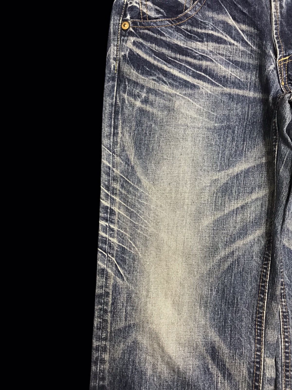 Japanese Brand 💥ARCHIVAL💥VINTAGE ET JAPAN CRAZY FADES RELAXED DENIM F392 Size US 32 / EU 48 - 12 Thumbnail