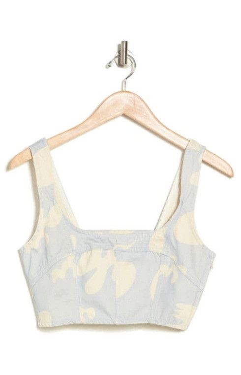 Frame Frame Seamed Denim Bustier Top Tropical Chambray ( S ) Size S / US 4 / IT 40 - 1 Thumbnail
