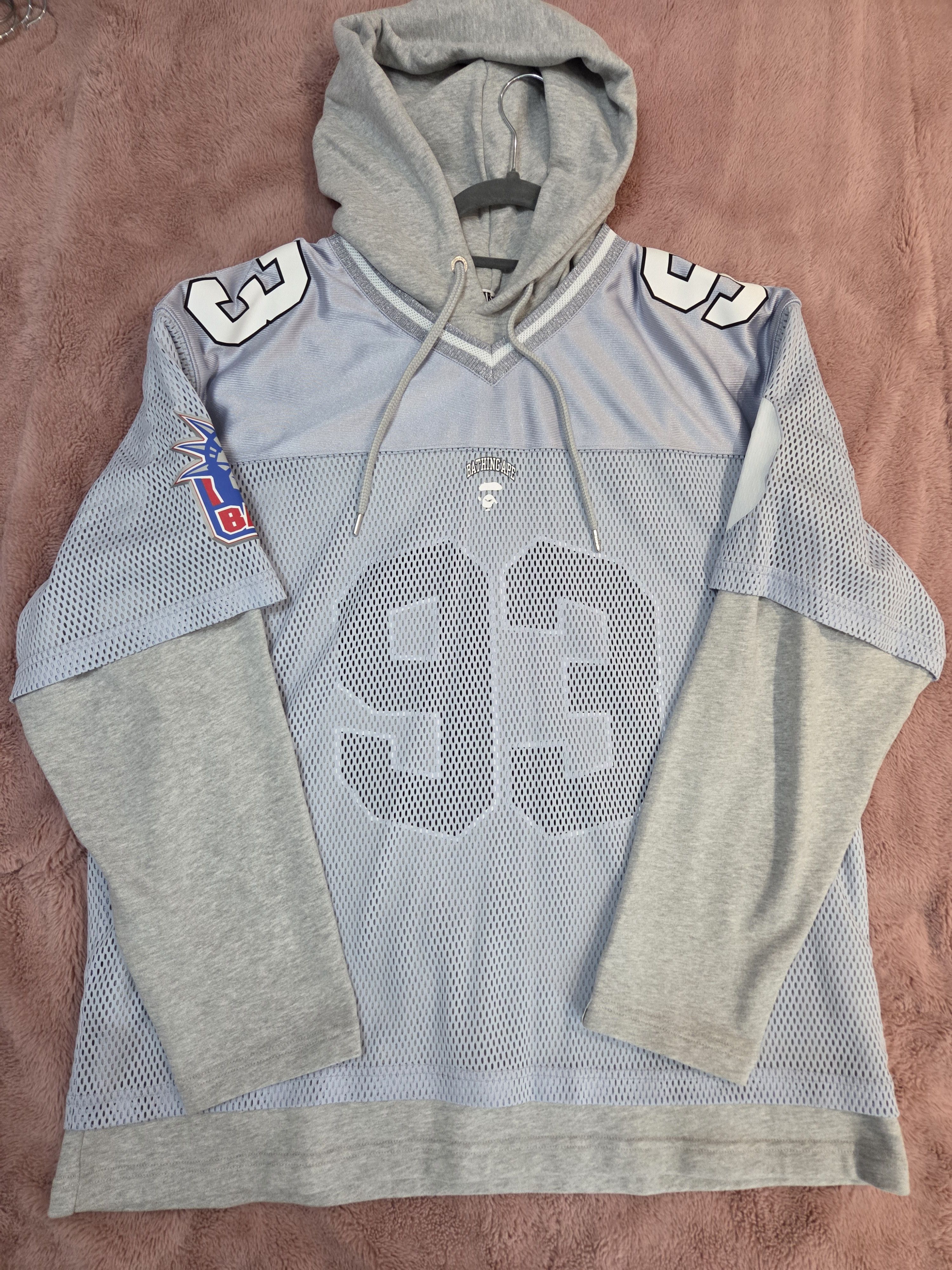 Bape Bape NFL Hockey double layered hoodie XL Size US XL / EU 56 / 4 - 1 Thumbnail