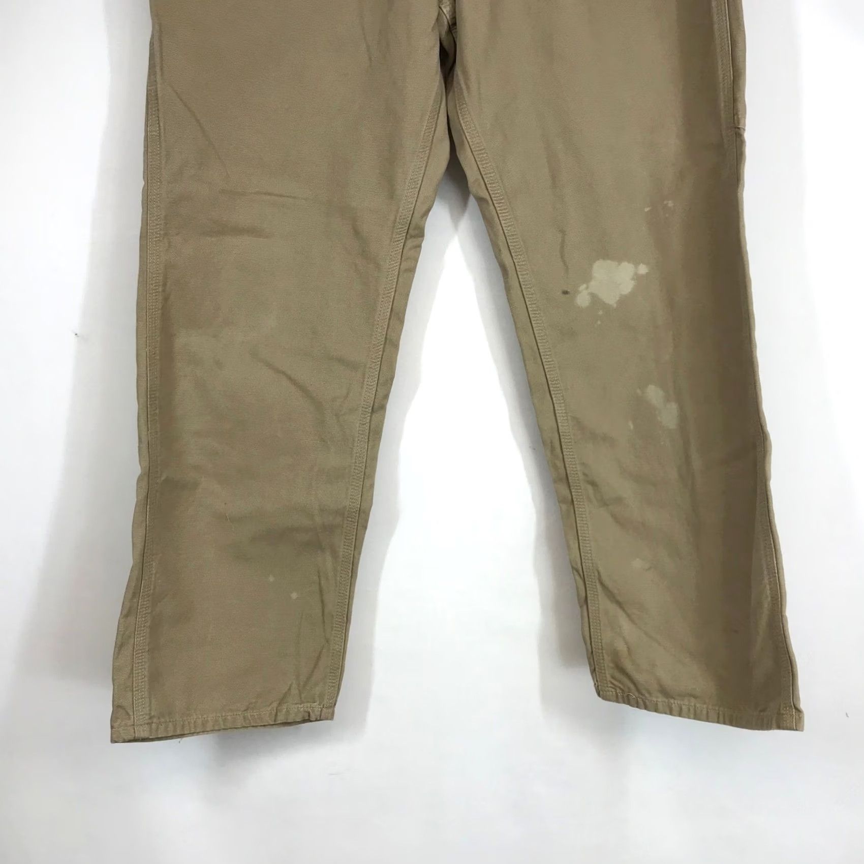 Carhartt Carhartt Loose Fit Carpenter Pants Men Tan Duck Canvas B159 GKH 32x30 Distressed Size 24" / US 00 / IT 34 - 3 Thumbnail