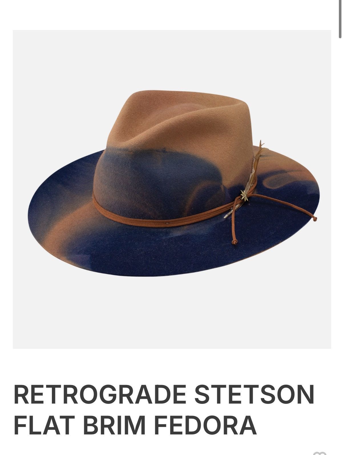 Stetson Stetson Retrograde Flat Brim Fedora Hat Size ONE SIZE - 9 Thumbnail