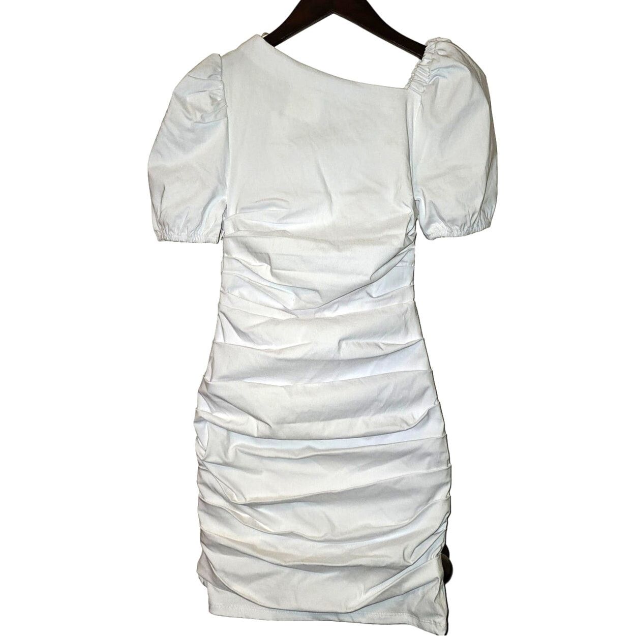 Anthropologie New Anthropologie Maeve Slim Puff-Sleeve Ruched Dress $148 Size XL / US 12-14 / IT 48-50 - 3 Thumbnail