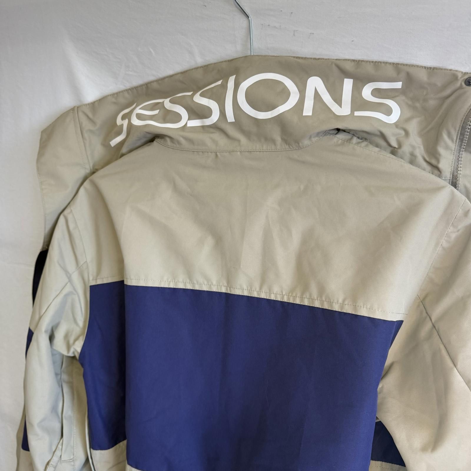 Sessions Sessions 10K Snowboard Ski Jacket Size Small Beige Navy Size US S / EU 44-46 / 1 - 8 Thumbnail