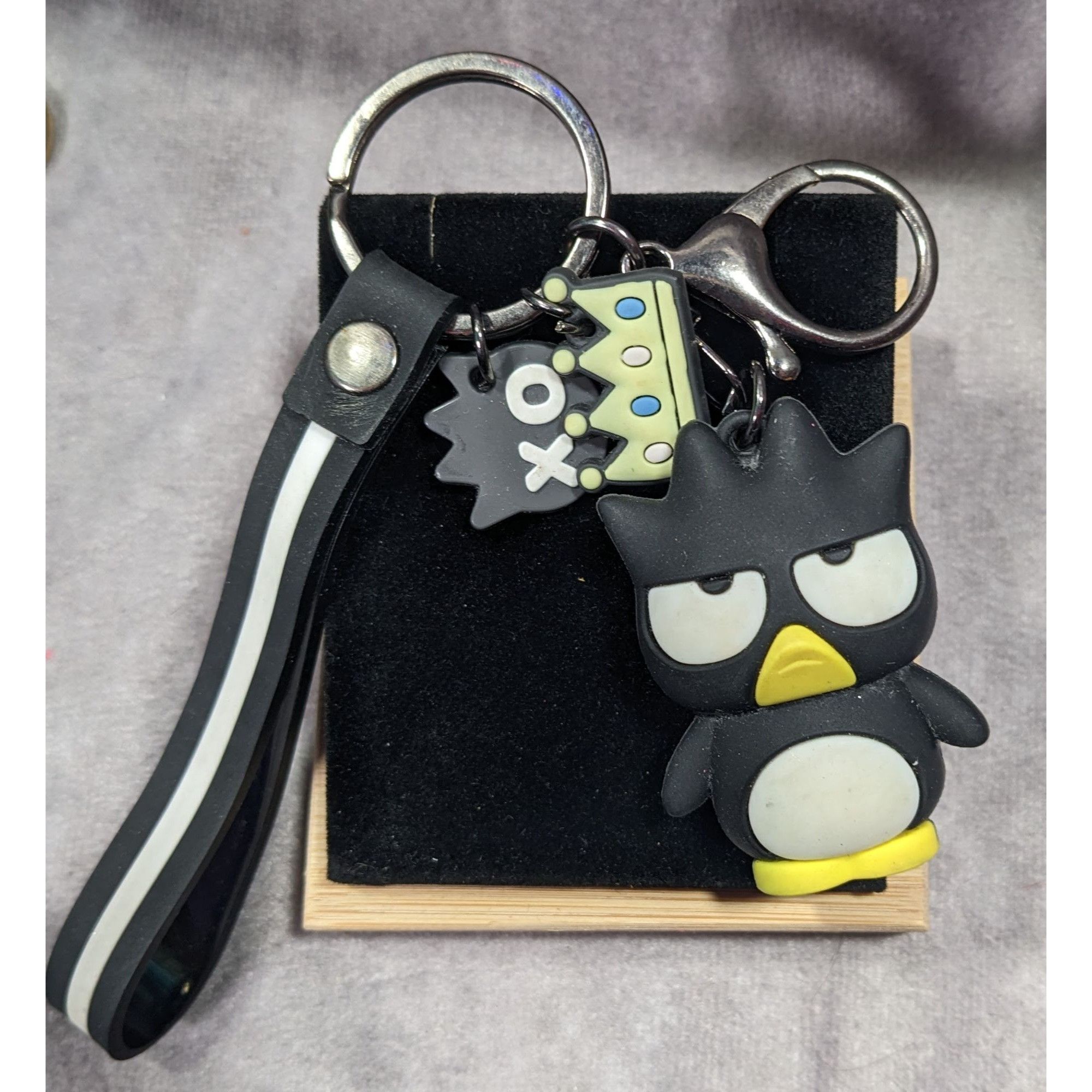 Other Sanrio Badtz-Maru Black And White Figural Keychain Size ONE SIZE - 3 Thumbnail