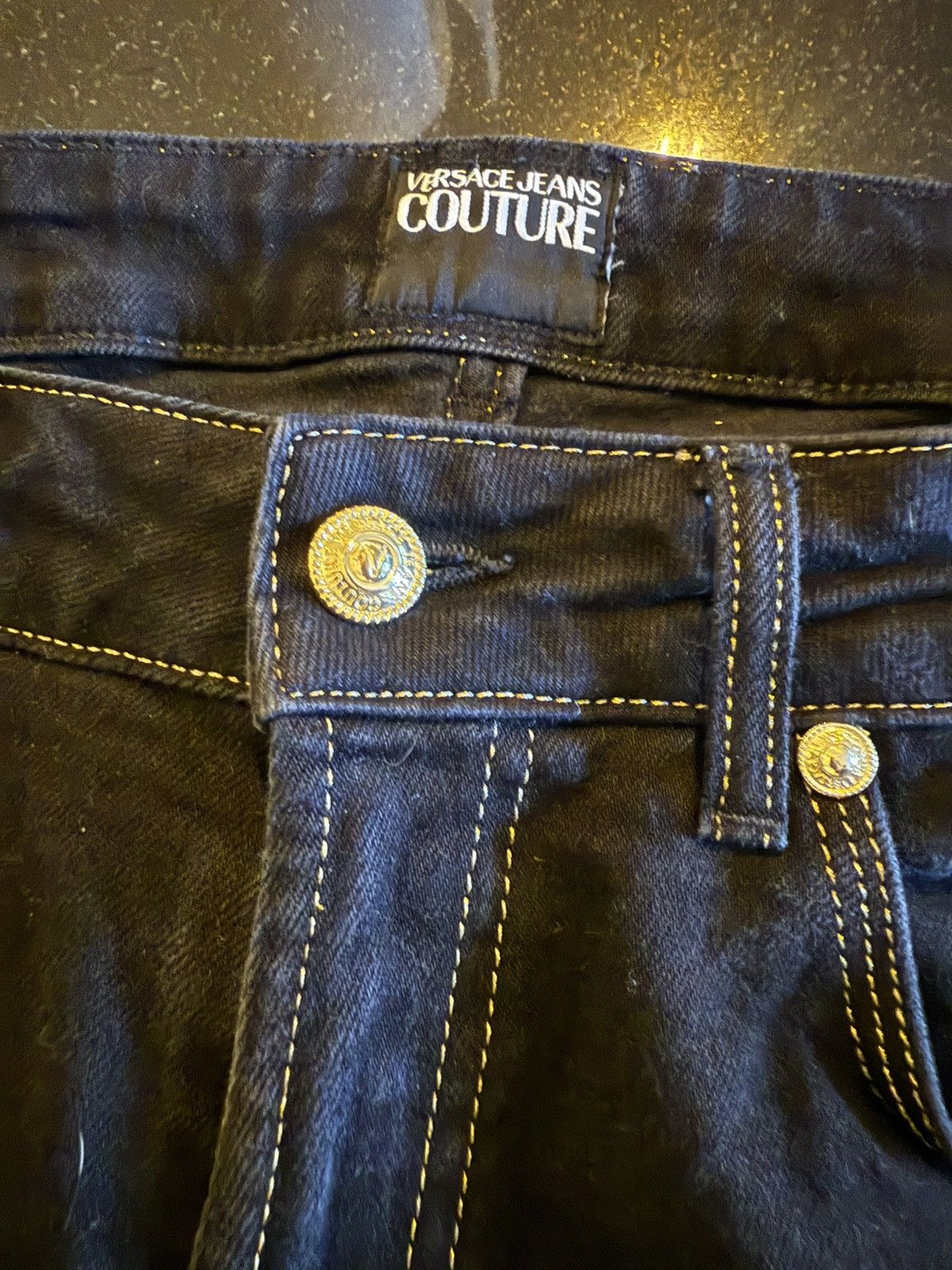 Versace Jeans Couture Versace jeans couture black denim jeans Size US 34 / EU 50 - 2 Thumbnail