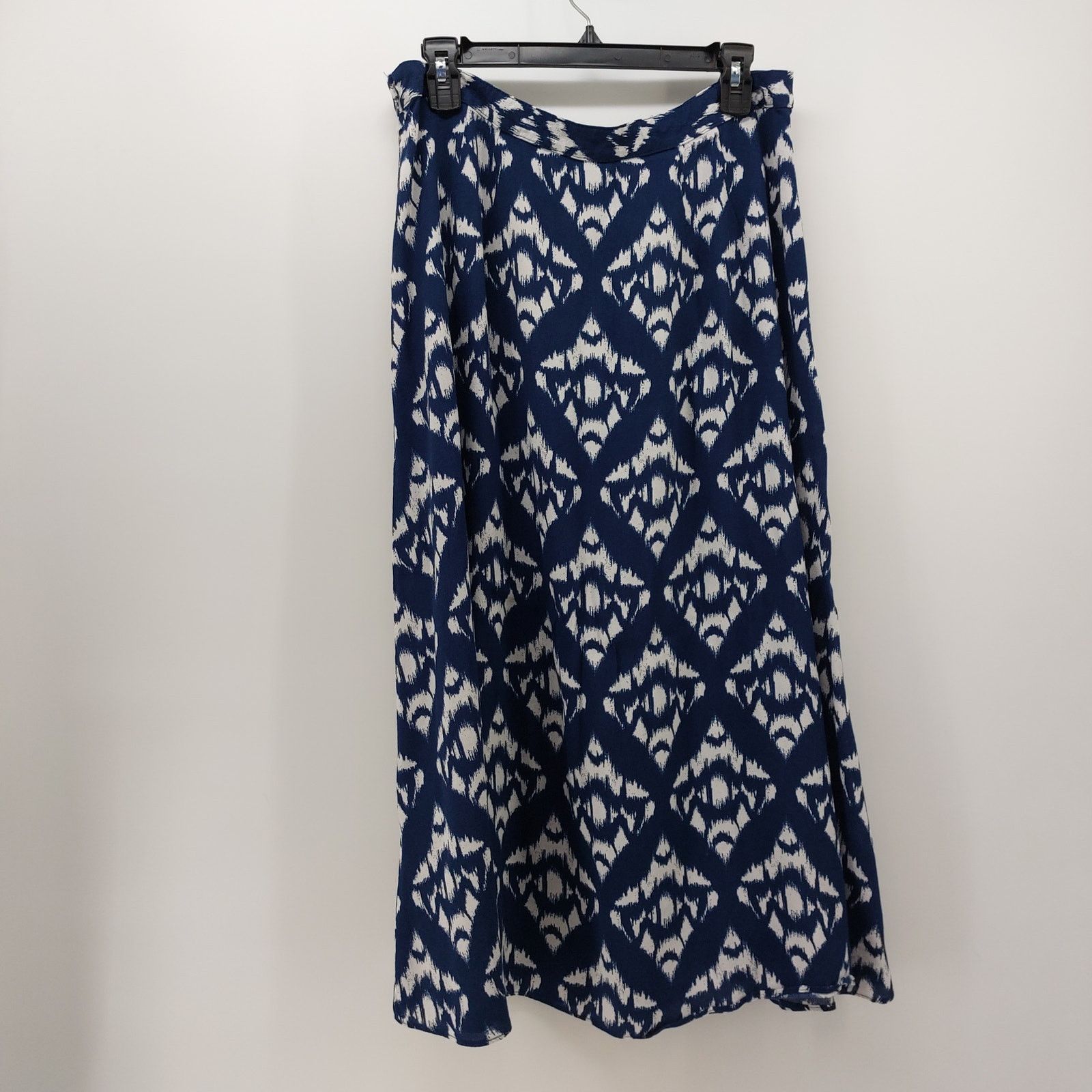 Other Talbots Ikat Midi Skirt Blue Button Front Casual Sz 16 Size 38" / US 16 / IT 52 - 2 Thumbnail