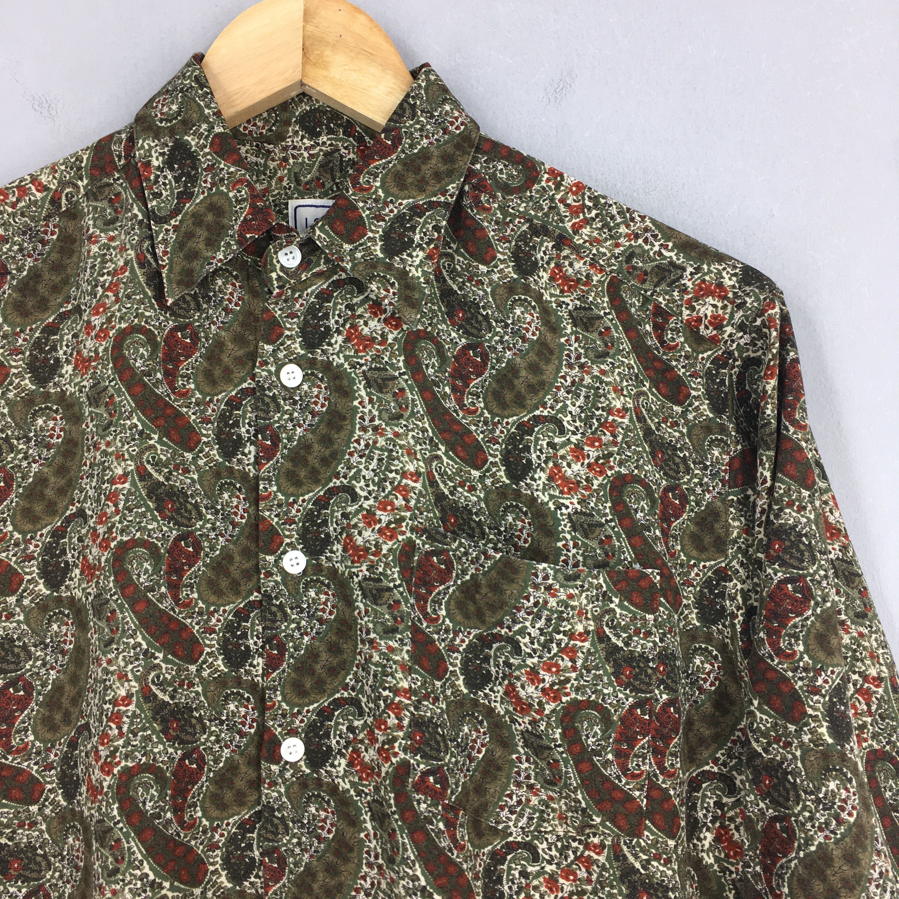 Japanese Brand × Retrofit Vintage 80's Paisley Floral Shirt Casual Medium Size US M / EU 48-50 / 2 - 2 Thumbnail