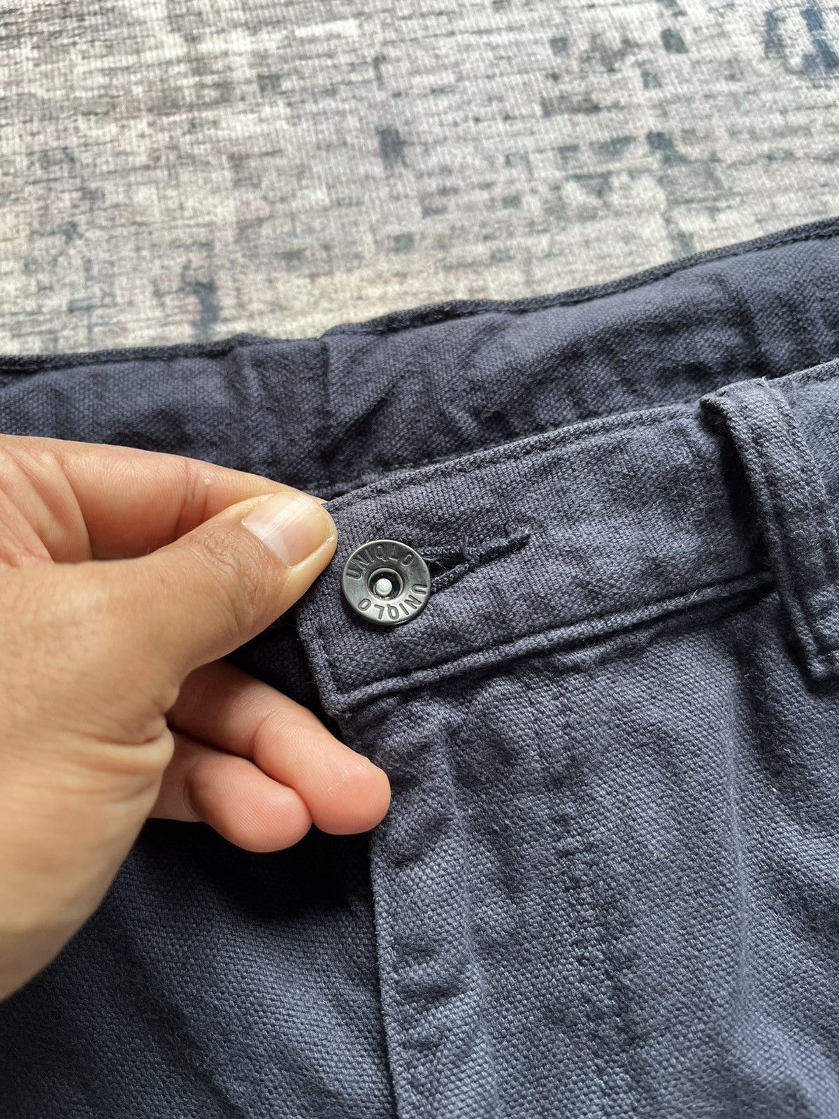 Uniqlo RARE Uniqlo Double Knee Canvas Baggy Pants Size US 33 - 5 Thumbnail
