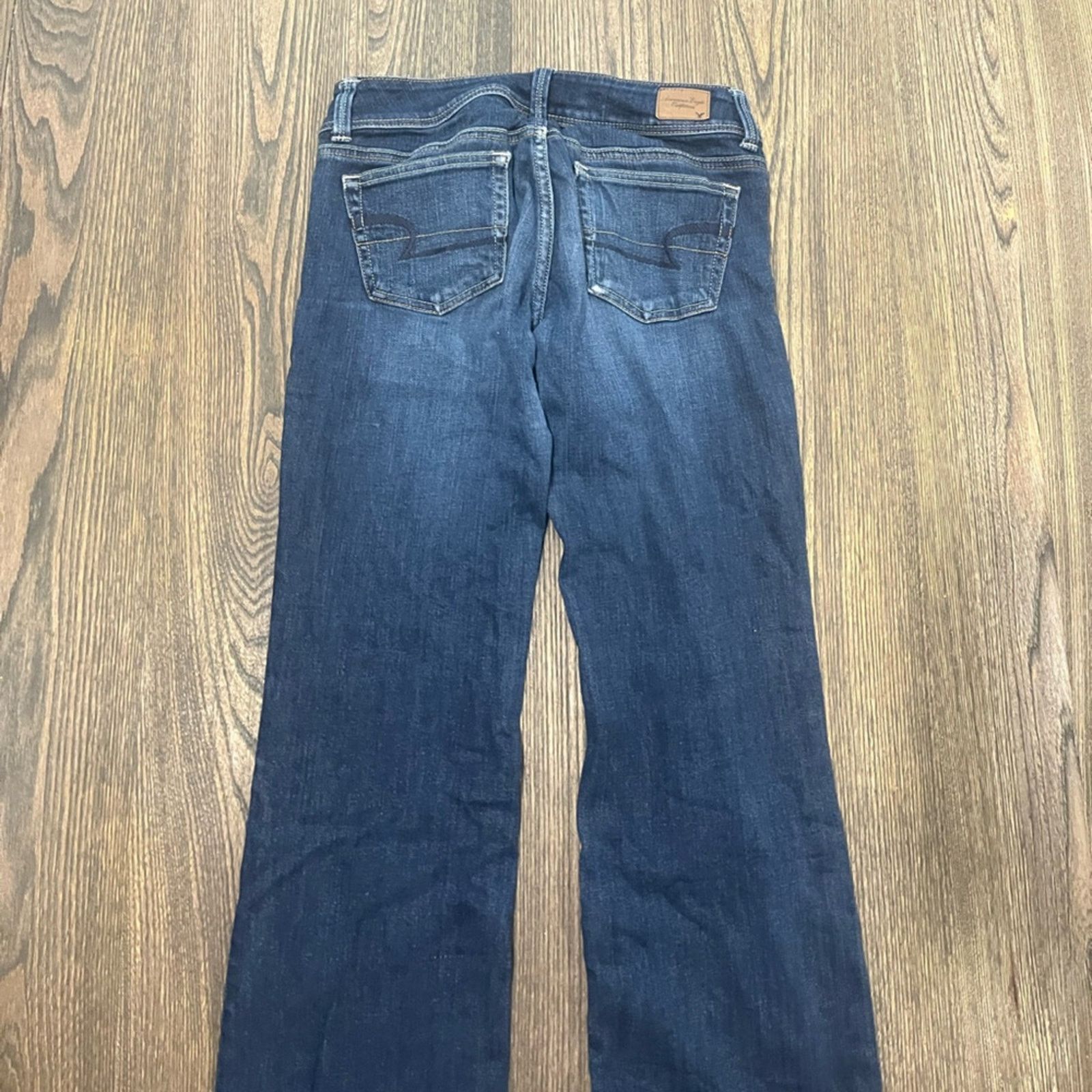American Eagle Outfitters American Eagle Slim Boot Cut Jeans Whisker Denim Stretch Size 27" / US 4 / IT 40 - 11 Thumbnail