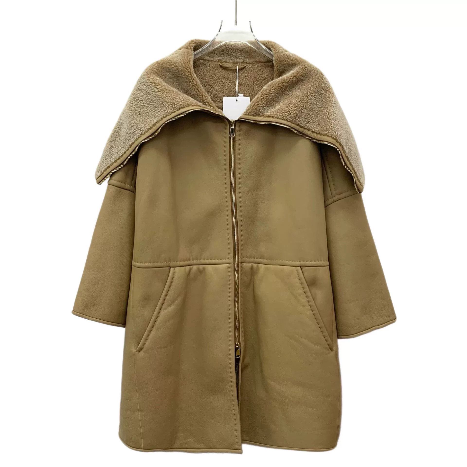 Max Mara brown leather hooded long coat Size US S / EU 44-46 / 1 - 1 Thumbnail